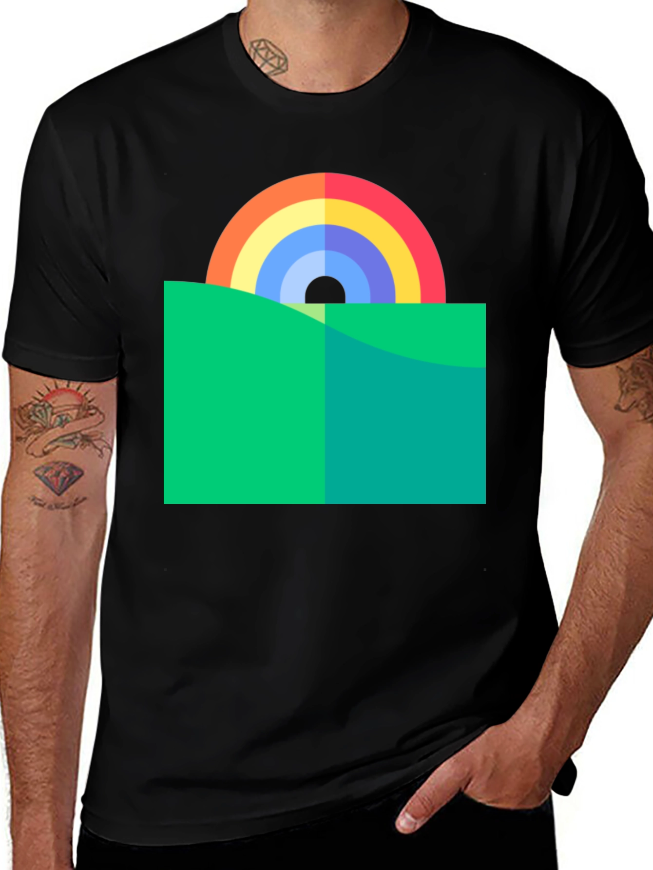 Rainbow Horizon Graphic Tee
