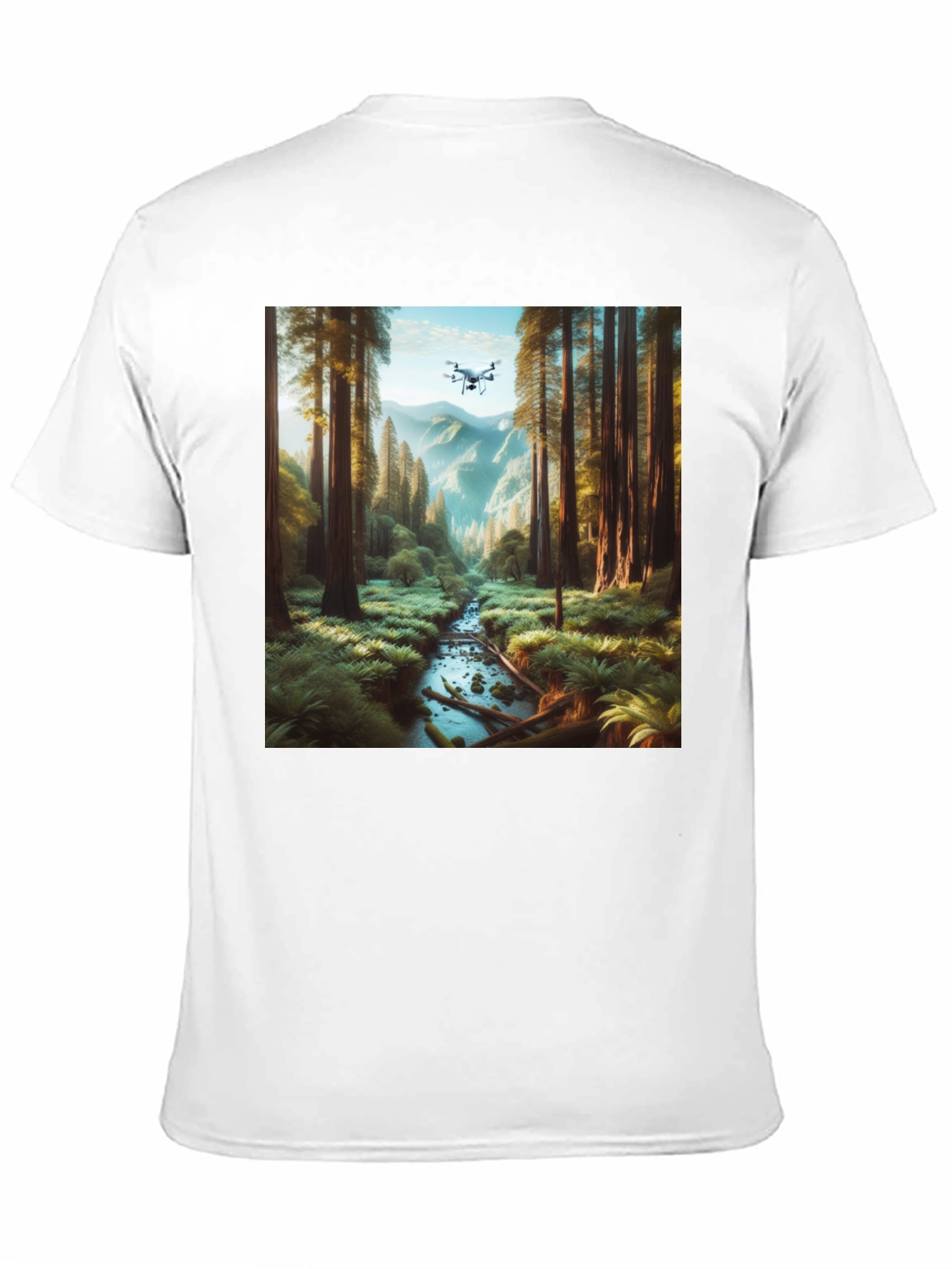 Drone Vista Tee - Nature & Tech Fusion