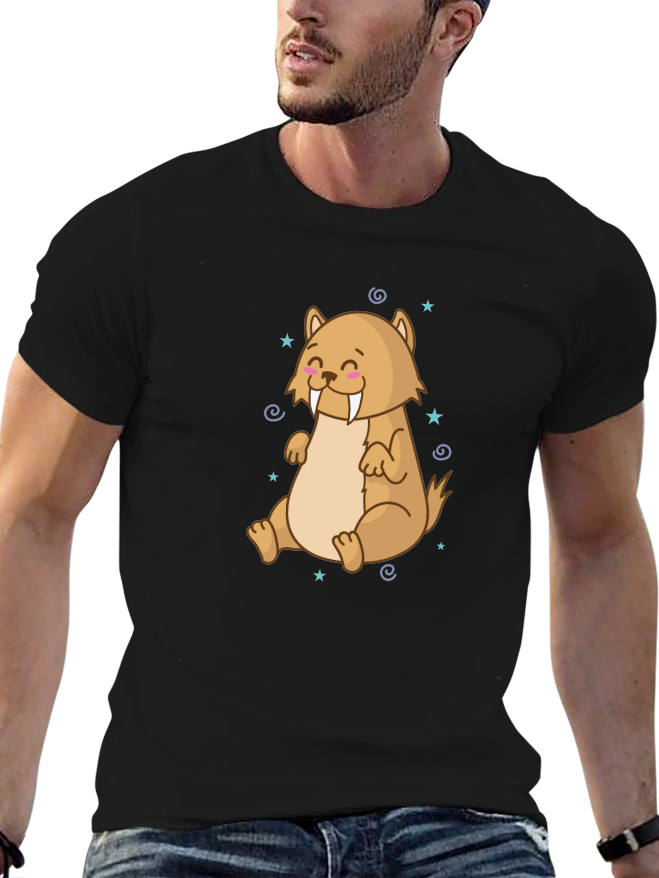 Cute Cartoon Walrus Graphic T-Shirt