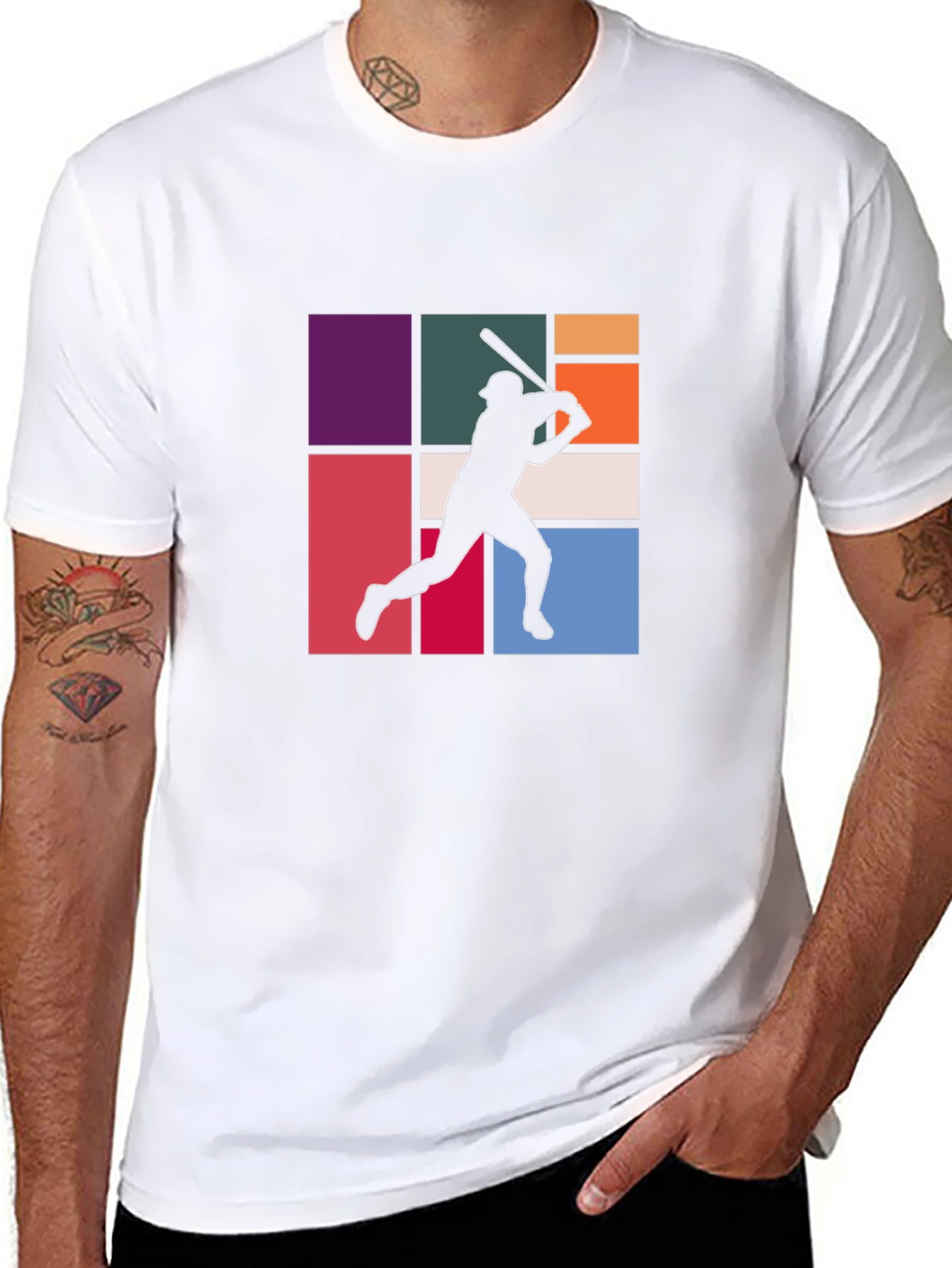 Retro Baseball Silhouette Graphic Tee