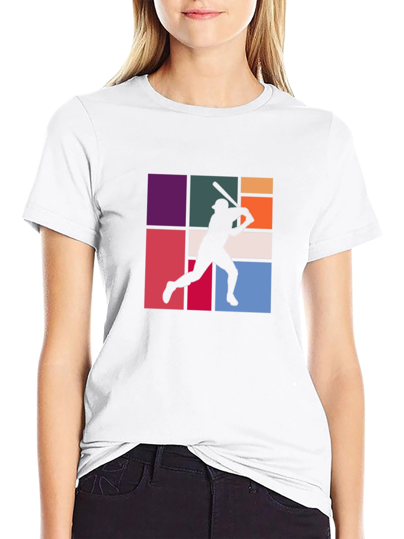 Retro Baseball Silhouette Graphic Tee