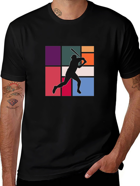 Retro Baseball Silhouette Graphic Tee
