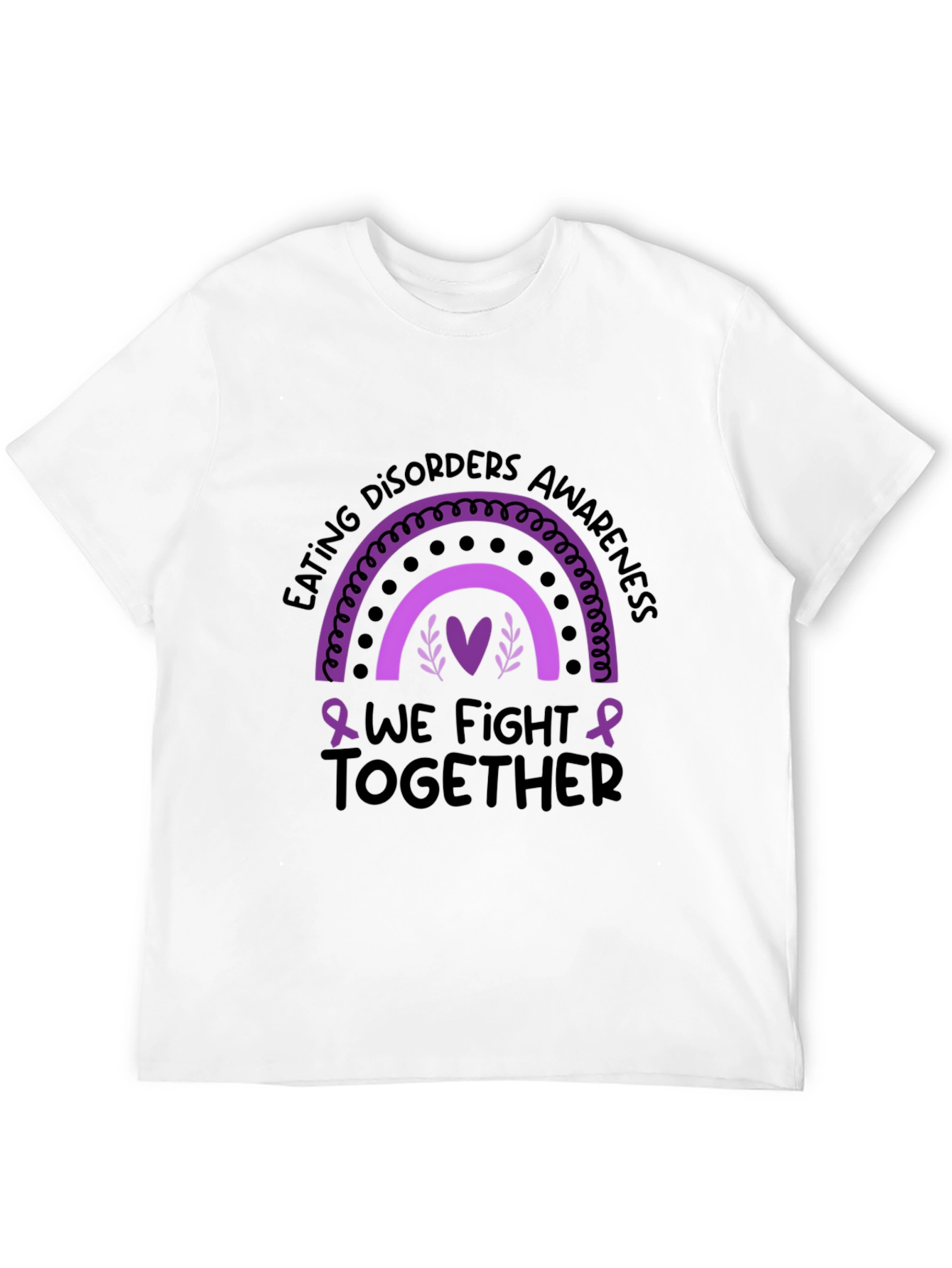 Eating Disorders Awareness T-Shirt - We Fight Together