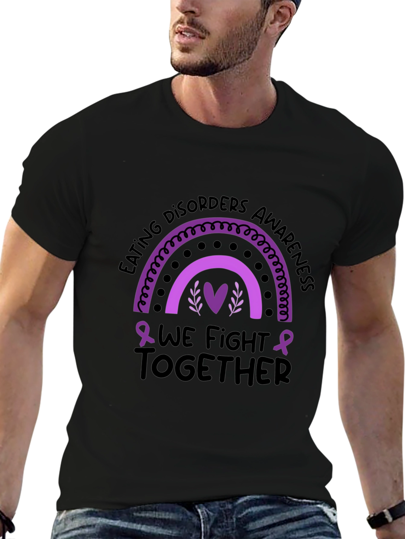 Eating Disorders Awareness T-Shirt - We Fight Together