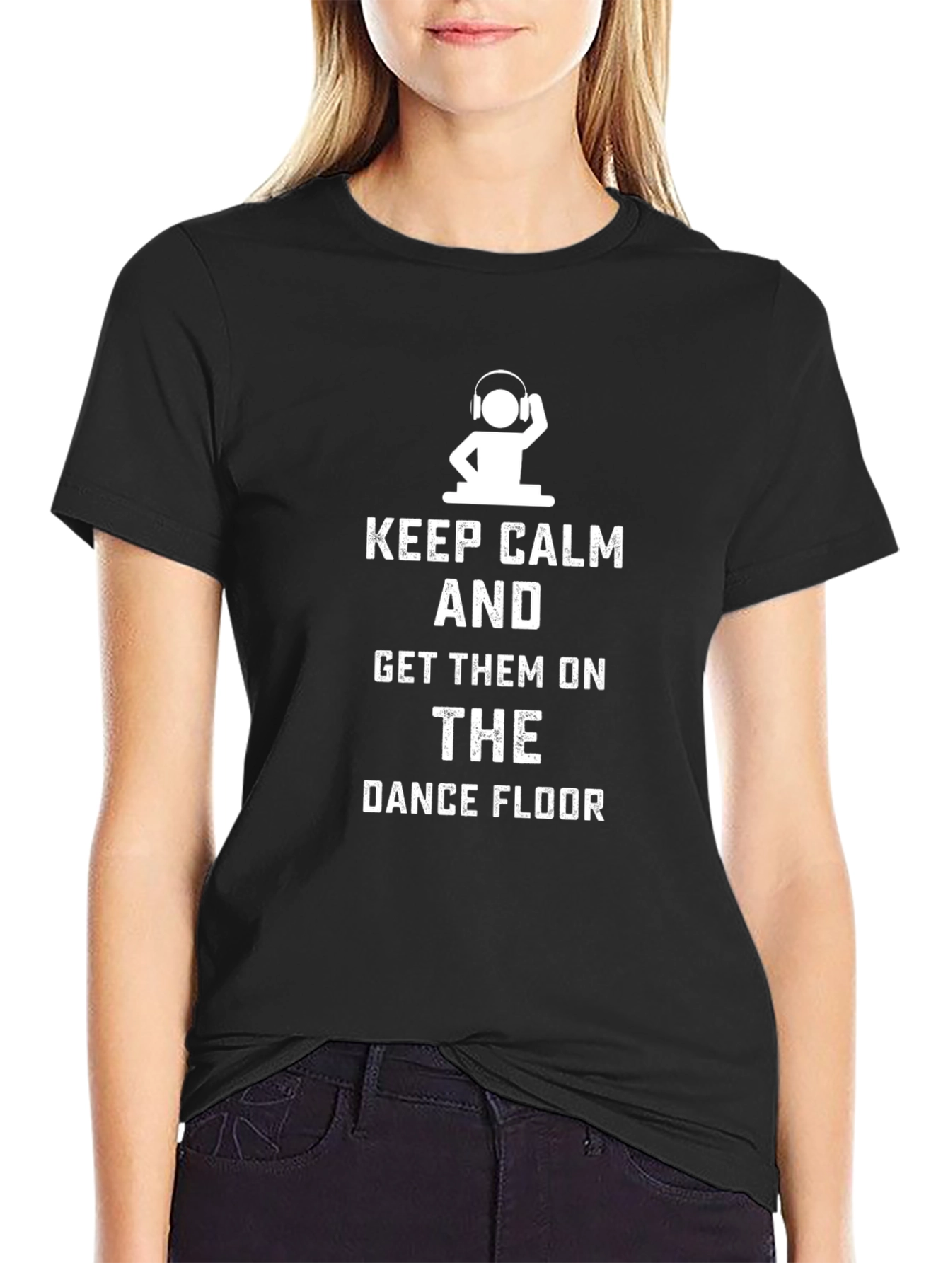 Keep Calm DJ Black Graphic Tee