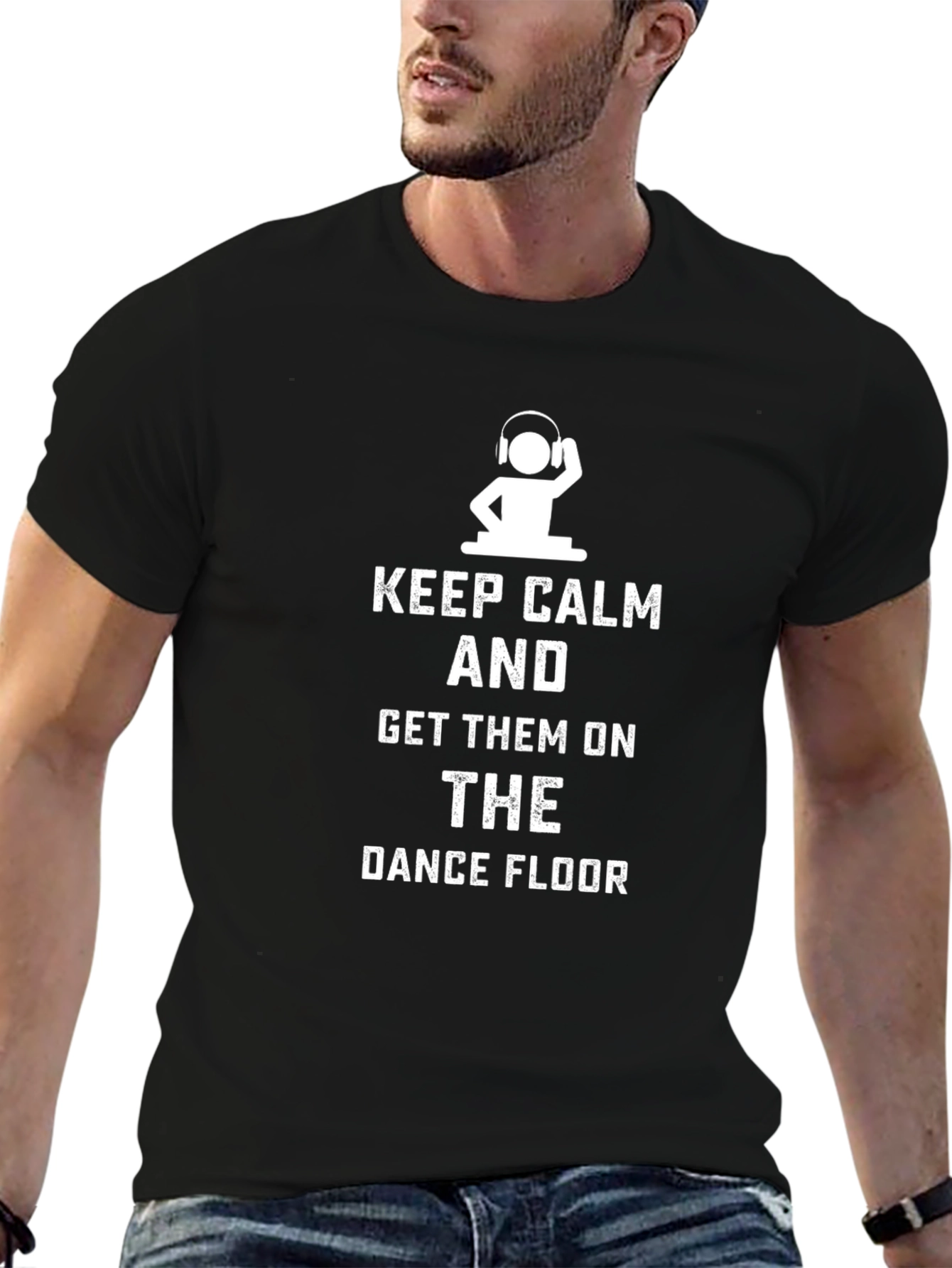 Keep Calm DJ Black Graphic Tee