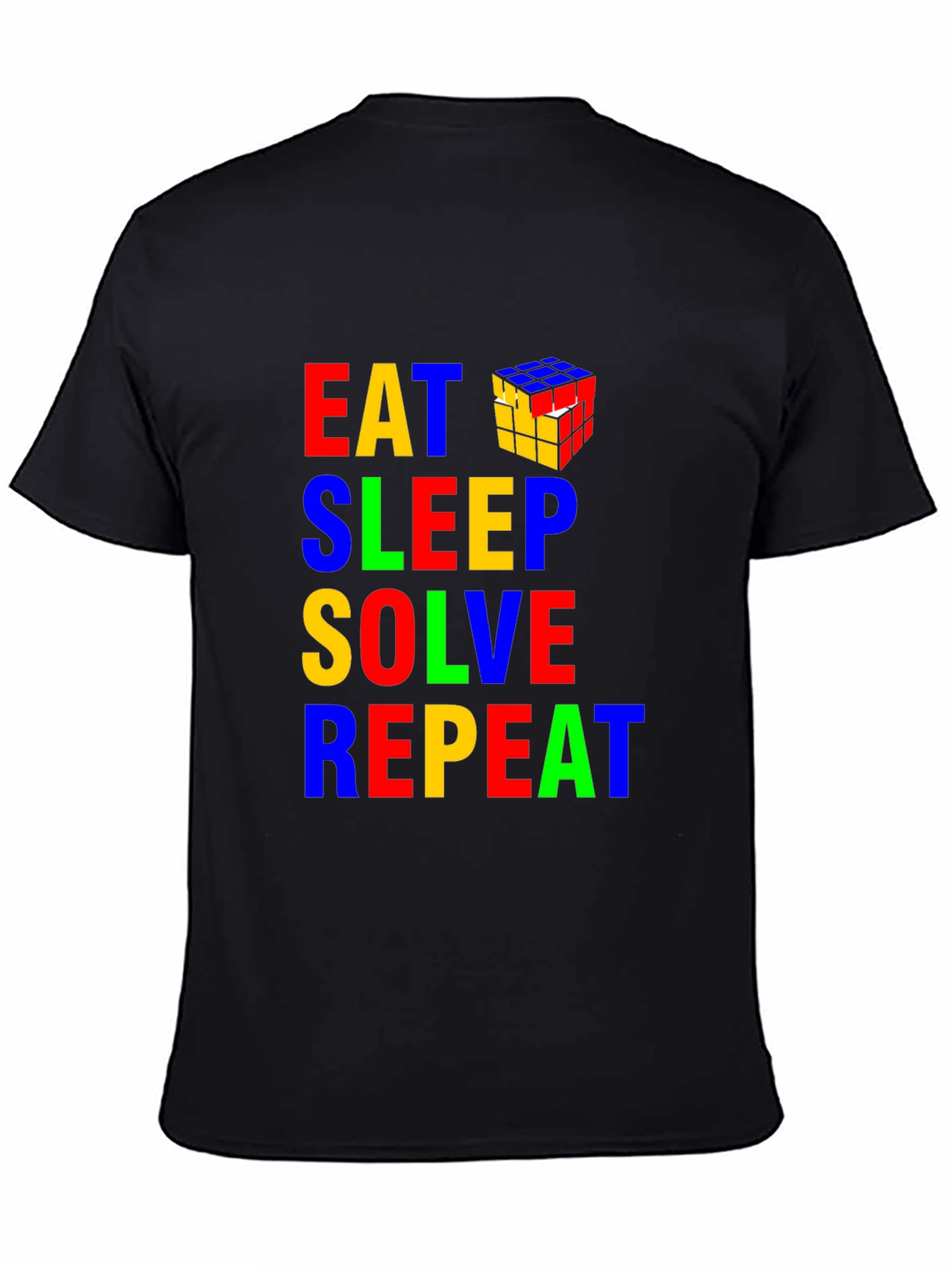 Eat Sleep Solve Repeat Rubiks Cube Graphic Tee