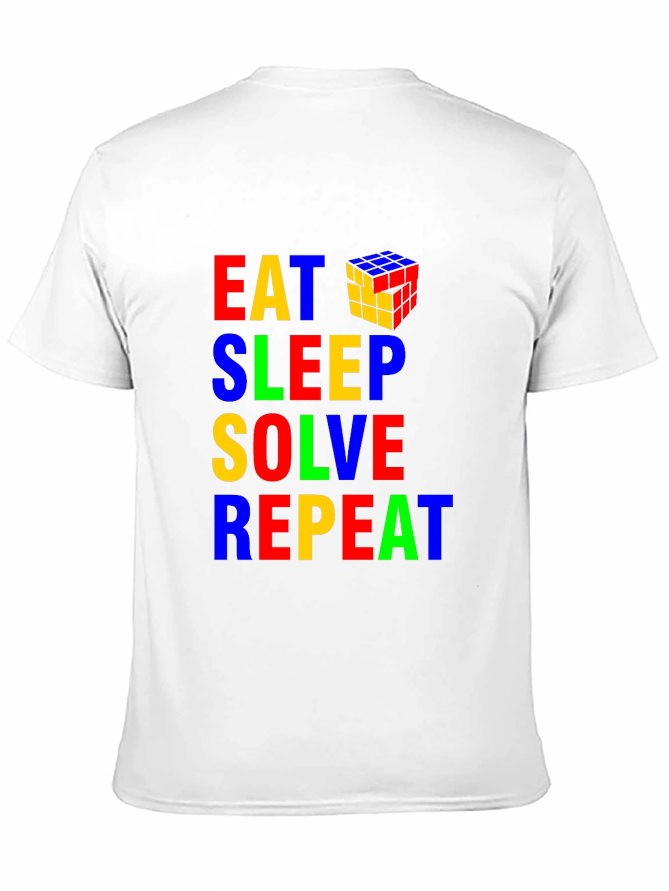 Eat Sleep Solve Repeat Rubiks Cube Graphic Tee