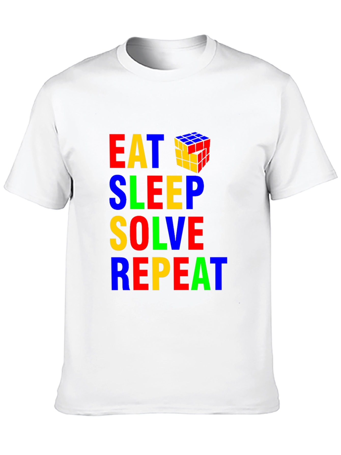 Eat Sleep Solve Repeat Rubiks Cube Graphic Tee