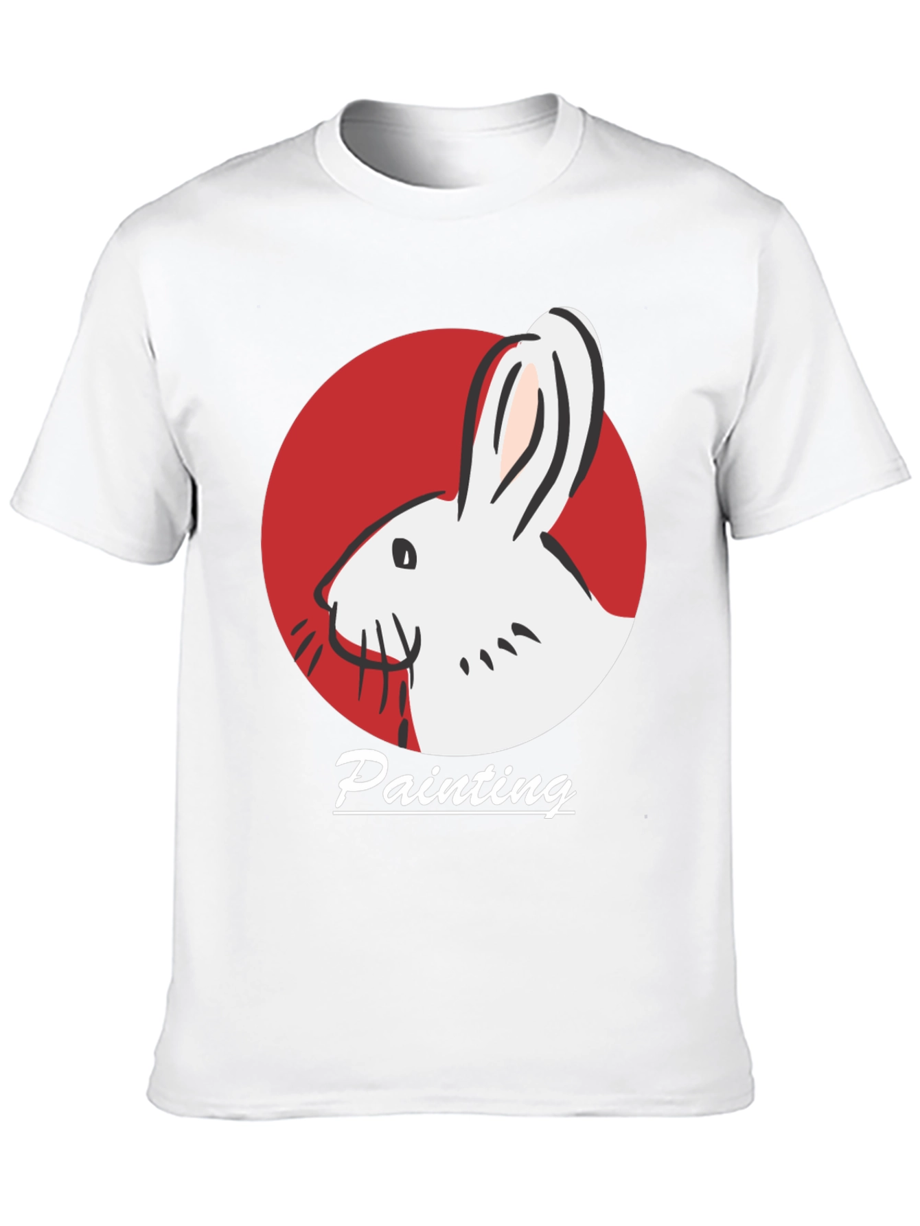 Rabbit Painting T-Shirt - Artistic Design