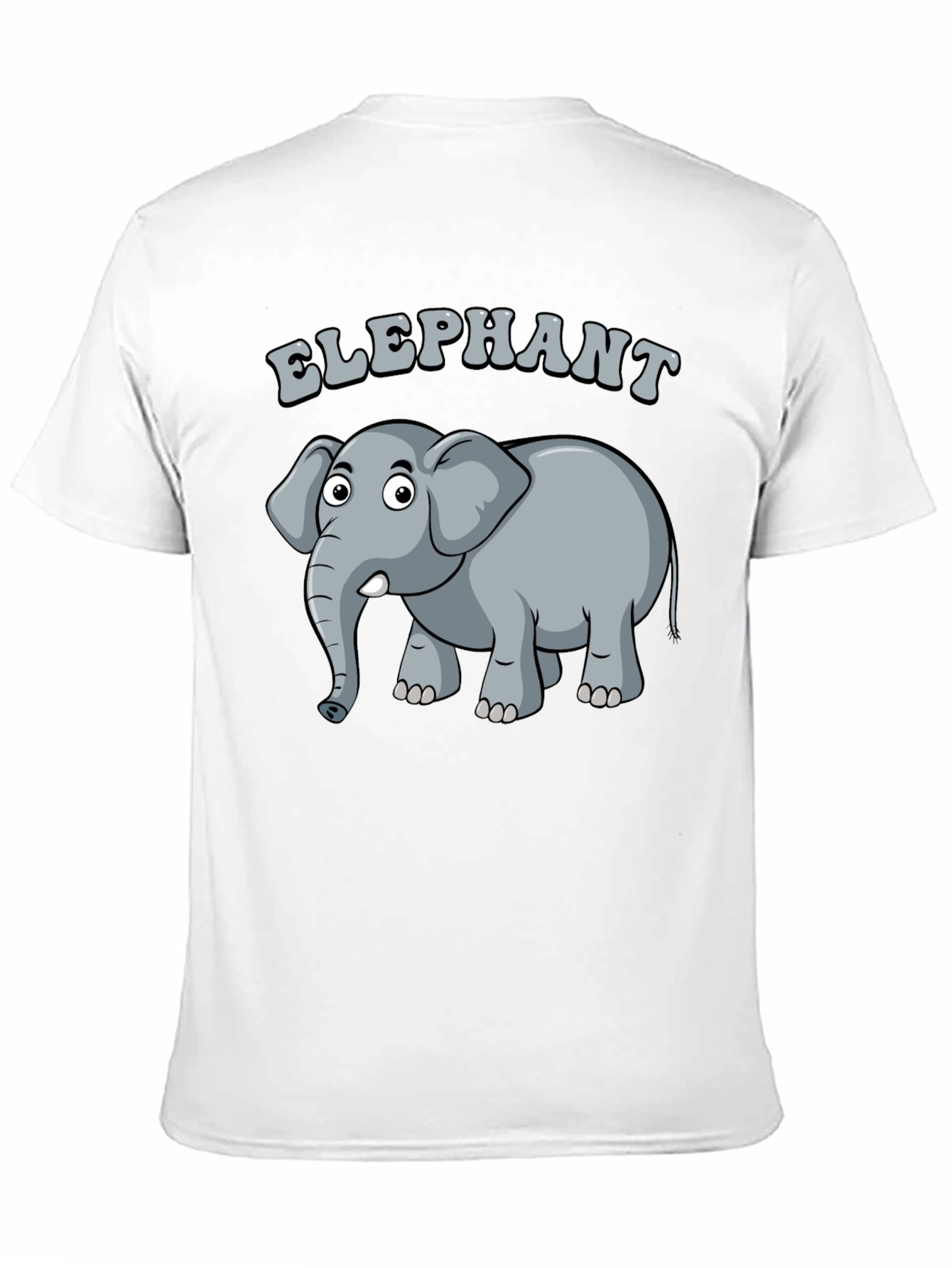Elephant Graphic Tee - Cartoon Animal Design