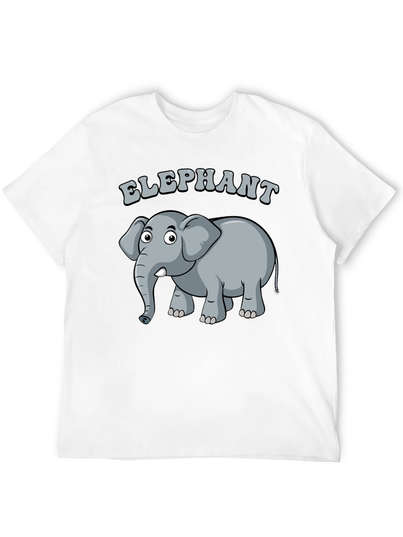 Elephant Graphic Tee - Cartoon Animal Design