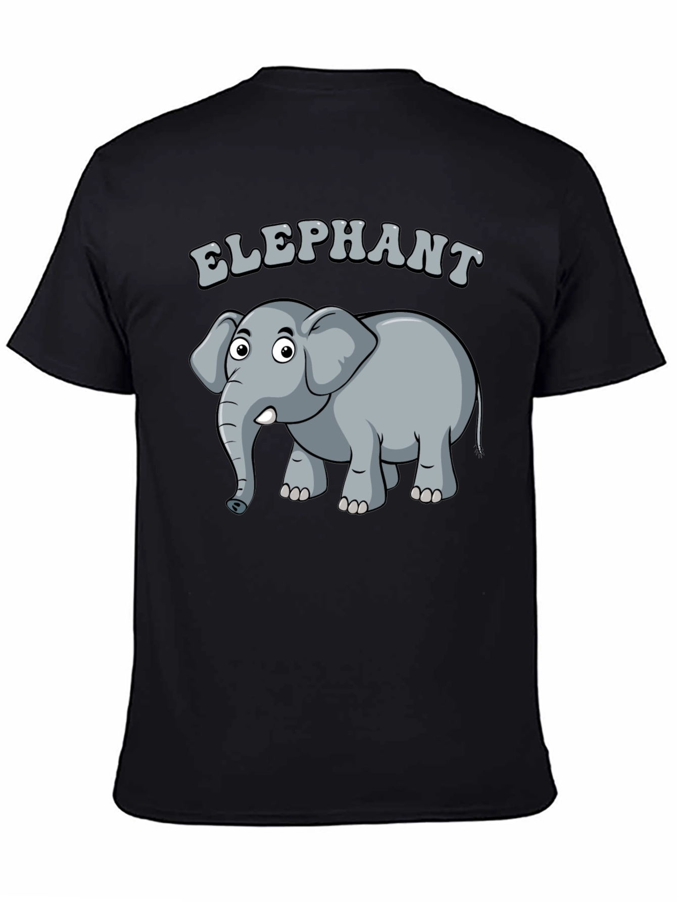 Elephant Graphic Tee - Cartoon Animal Design