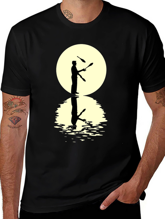 Juggler Silhouette Graphic Black T-Shirt