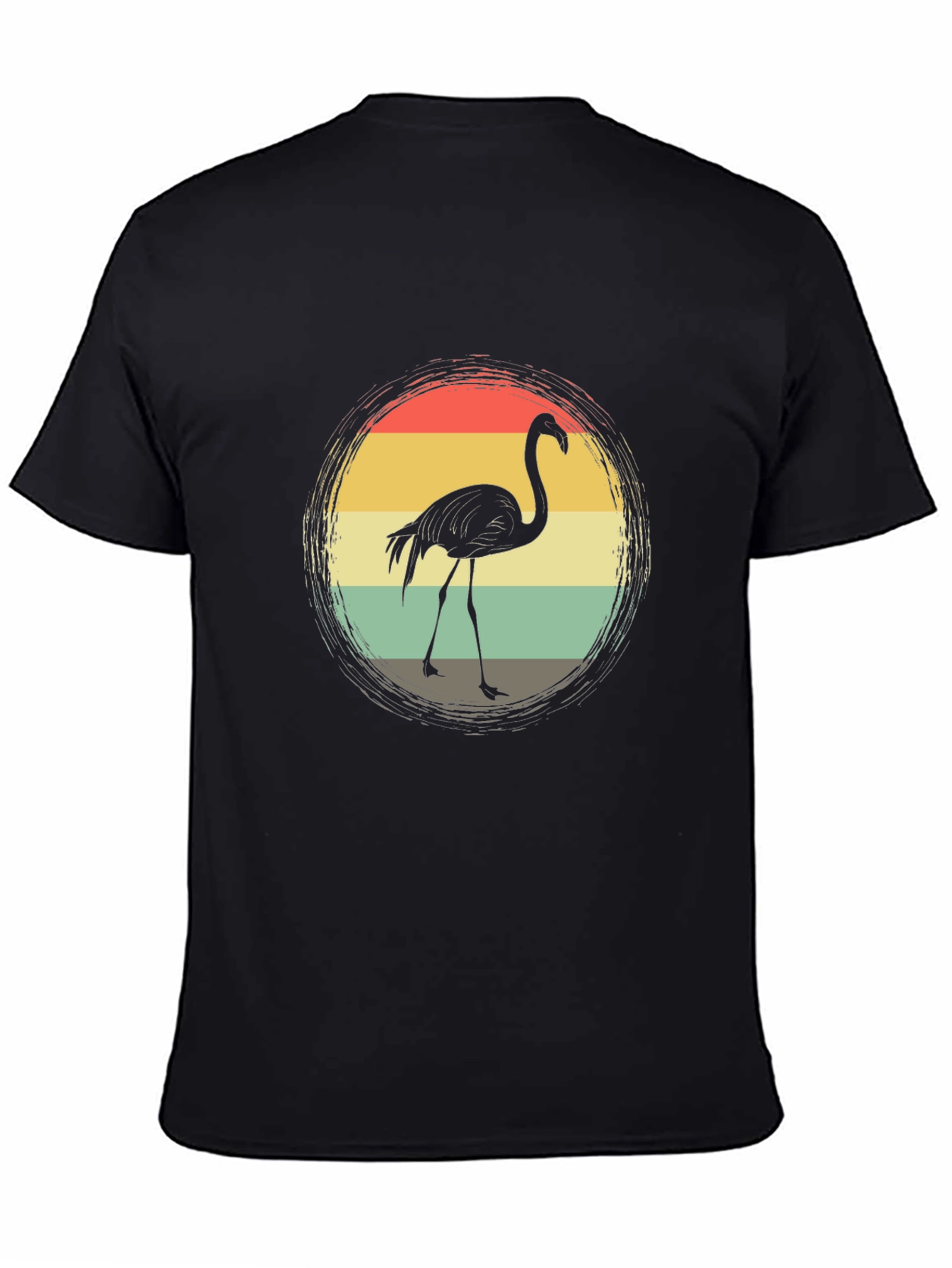 Retro Flamingo T-Shirt - Sunset Bird Graphic Tee