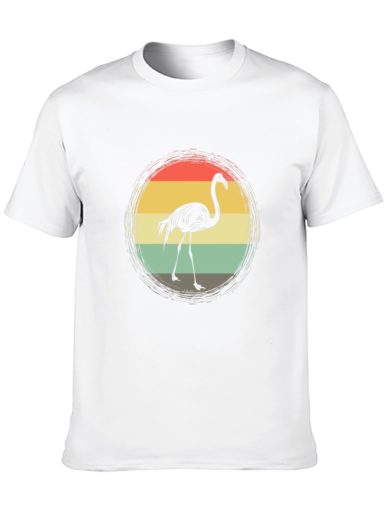 Retro Flamingo T-Shirt - Sunset Bird Graphic Tee