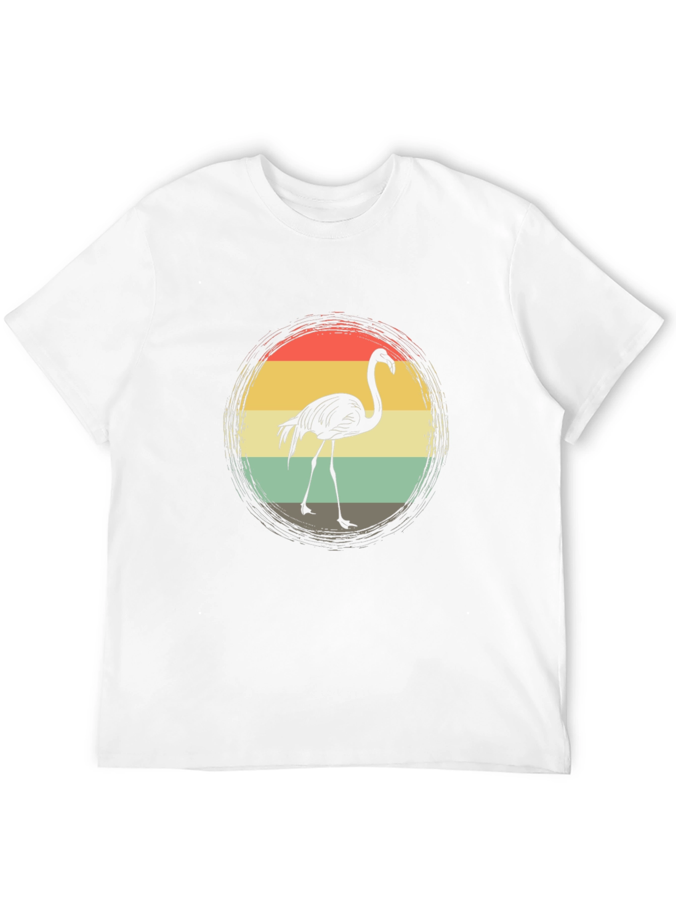 Retro Flamingo T-Shirt - Sunset Bird Graphic Tee