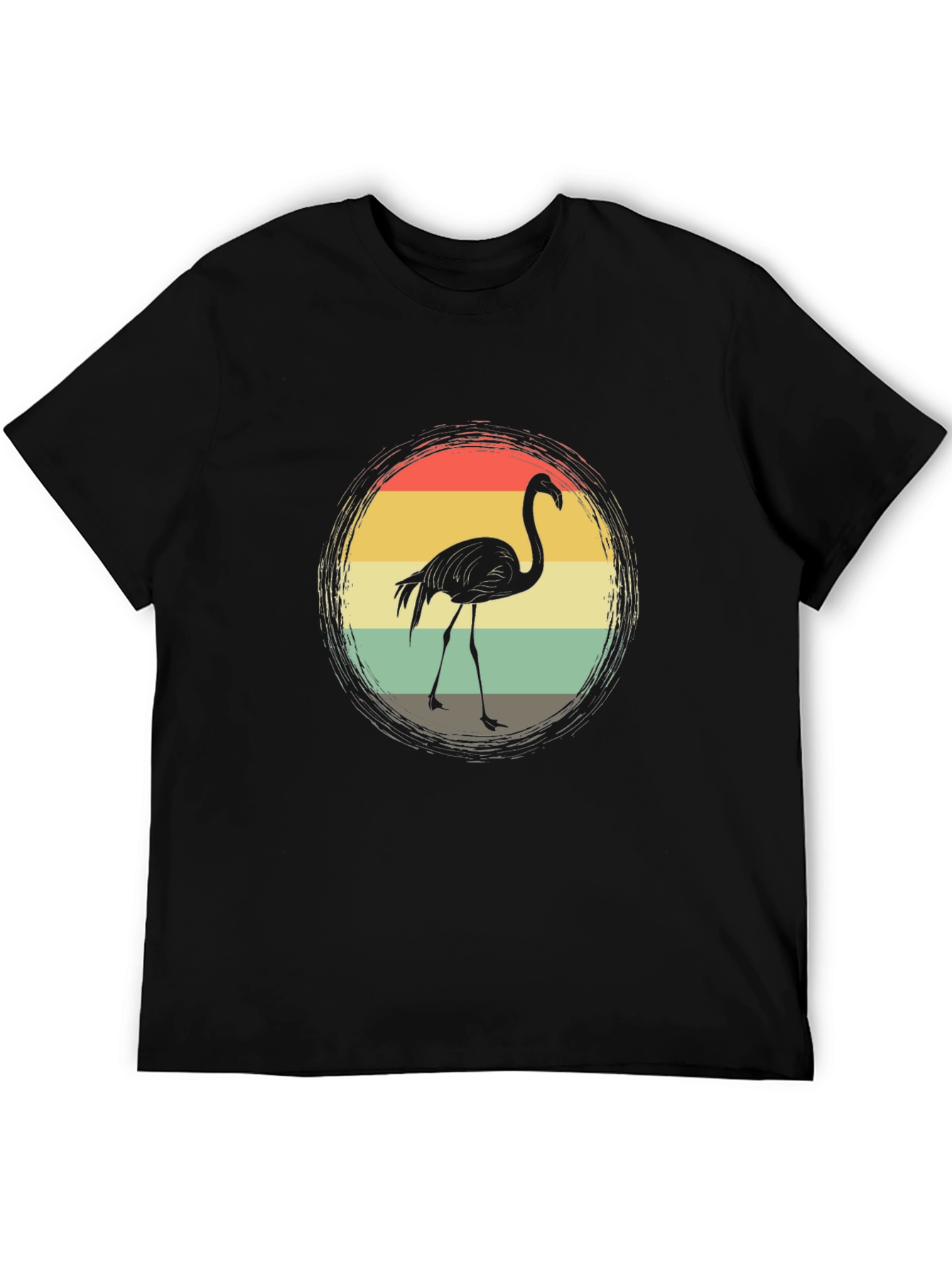 Retro Flamingo T-Shirt - Sunset Bird Graphic Tee