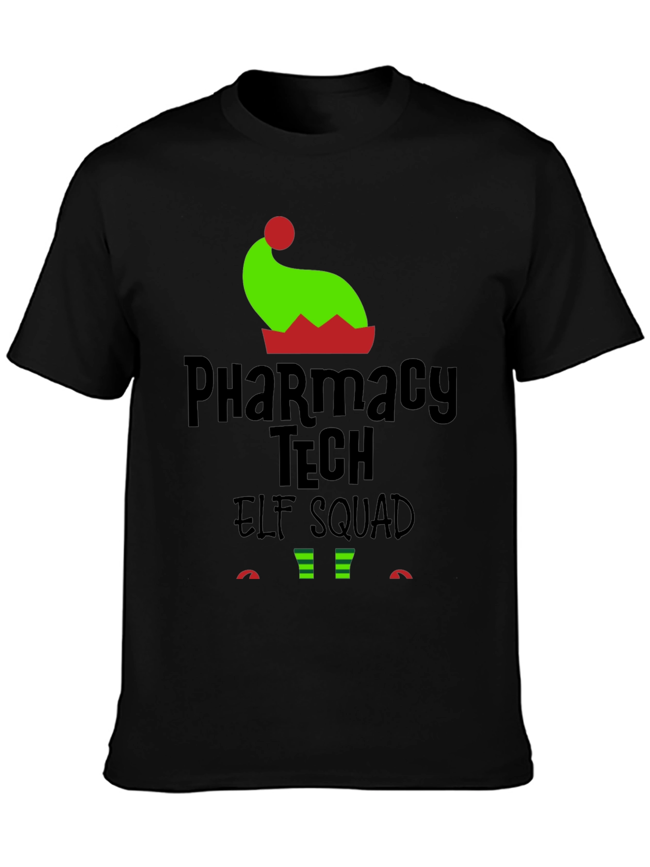 Pharmacy Tech Elf Squad Holiday T-Shirt