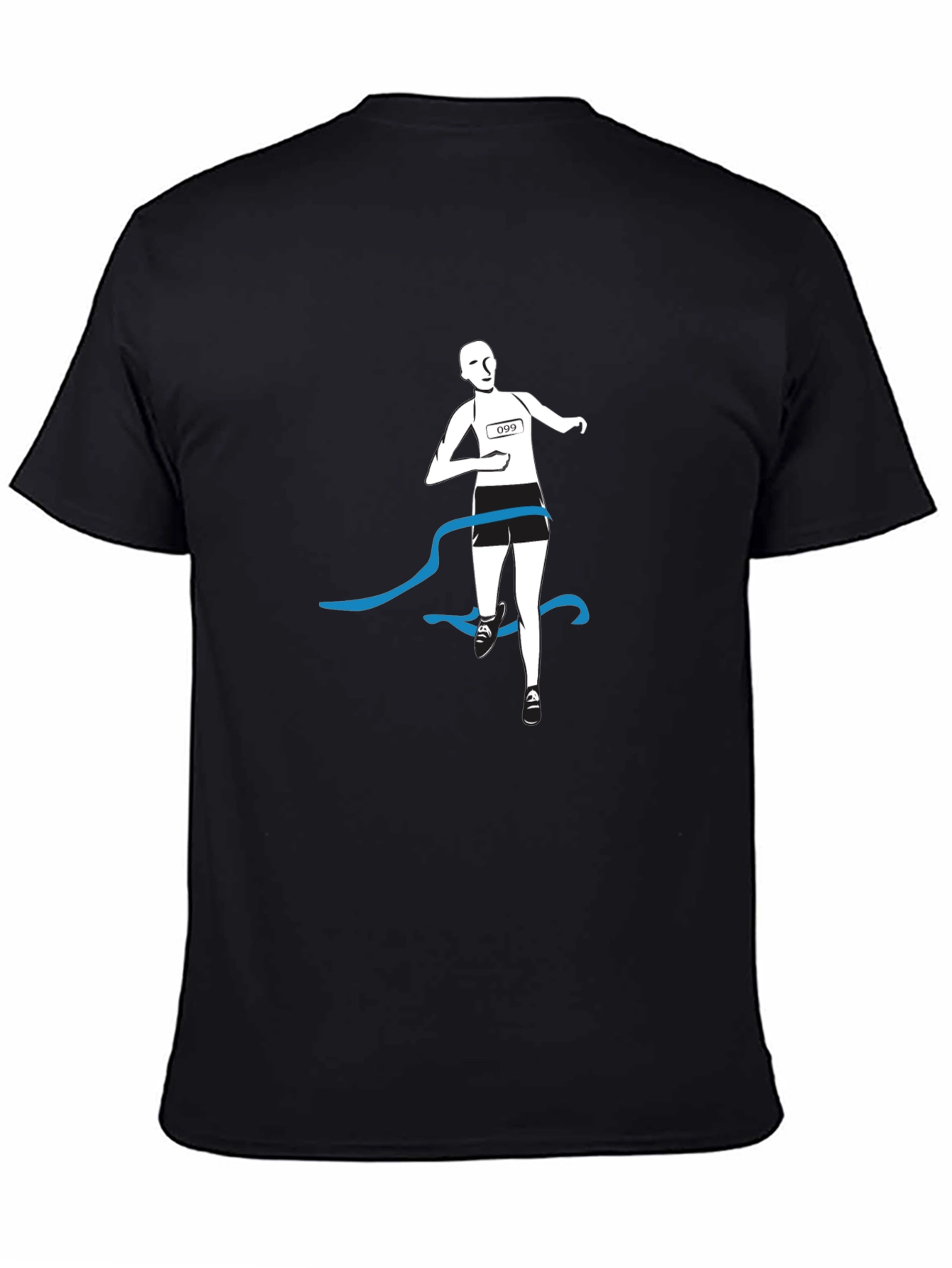 Runner Finish Line Graphic Tee - Black