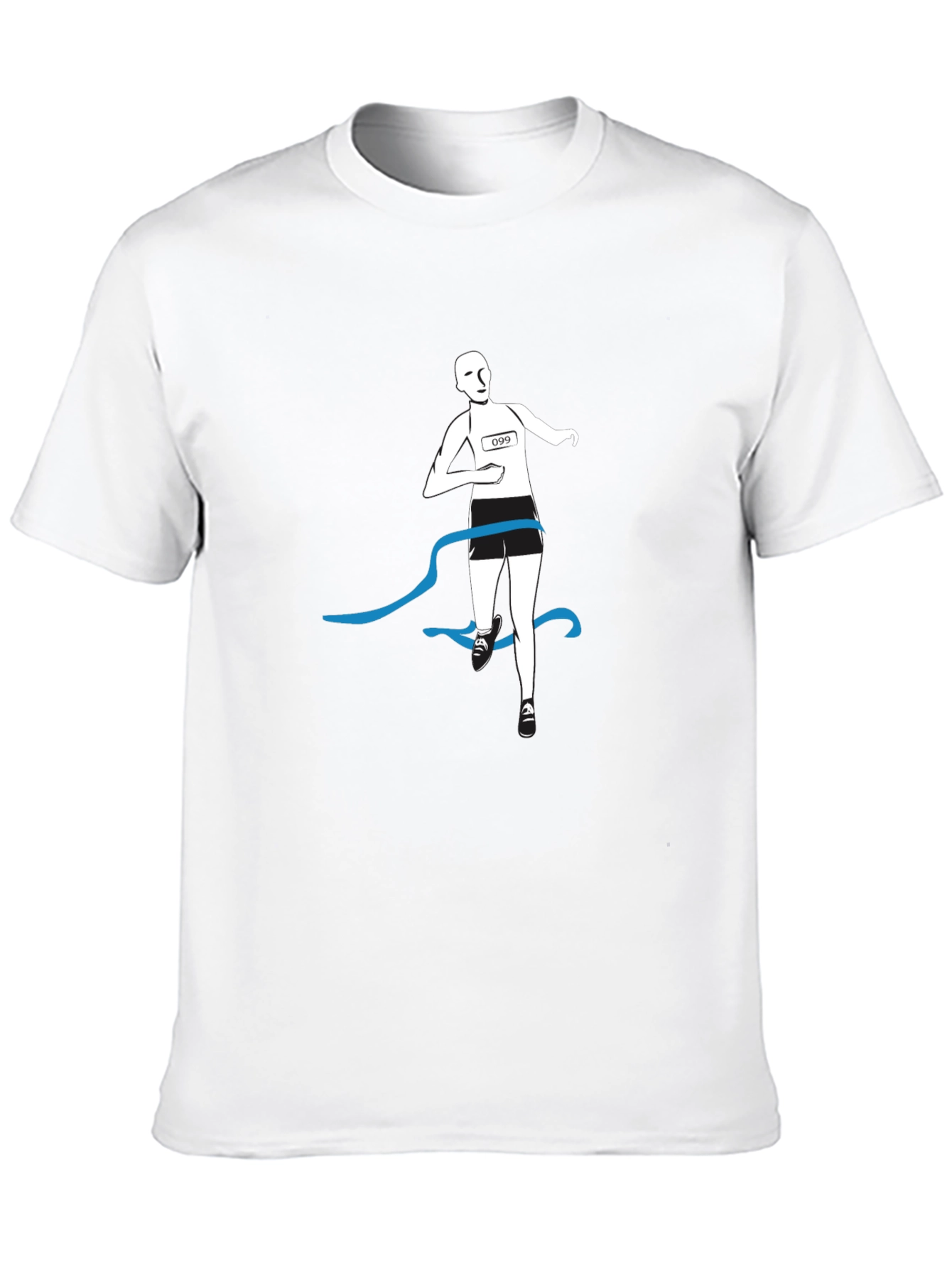 Runner Finish Line Graphic Tee - Black