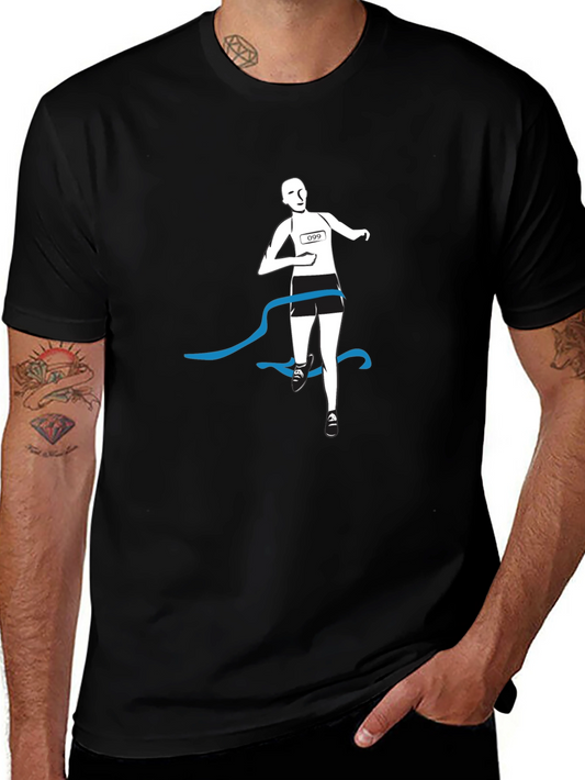 Runner Finish Line Graphic Tee - Black