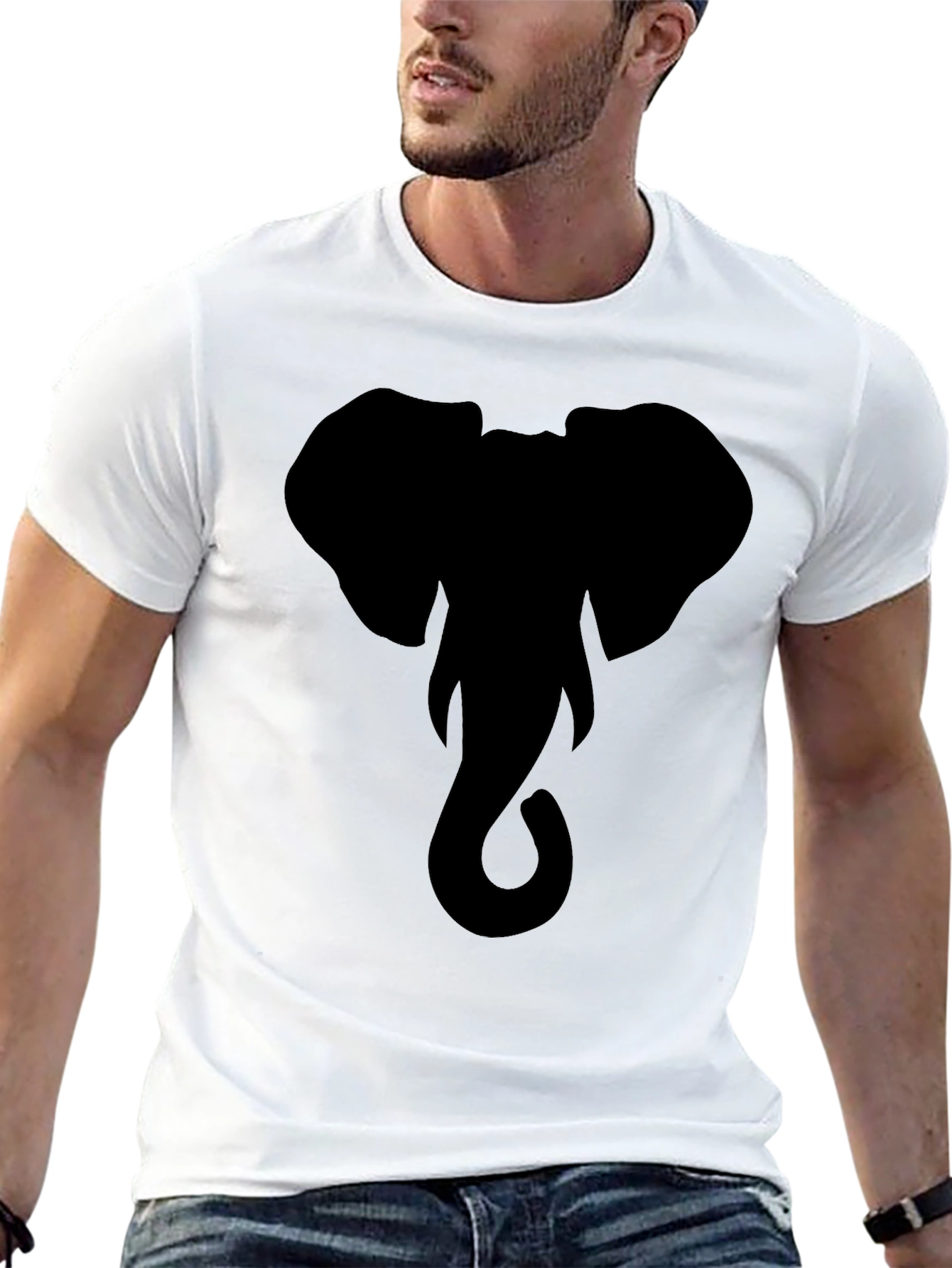 Elephant Graphic T-Shirt - Modern Black Tee