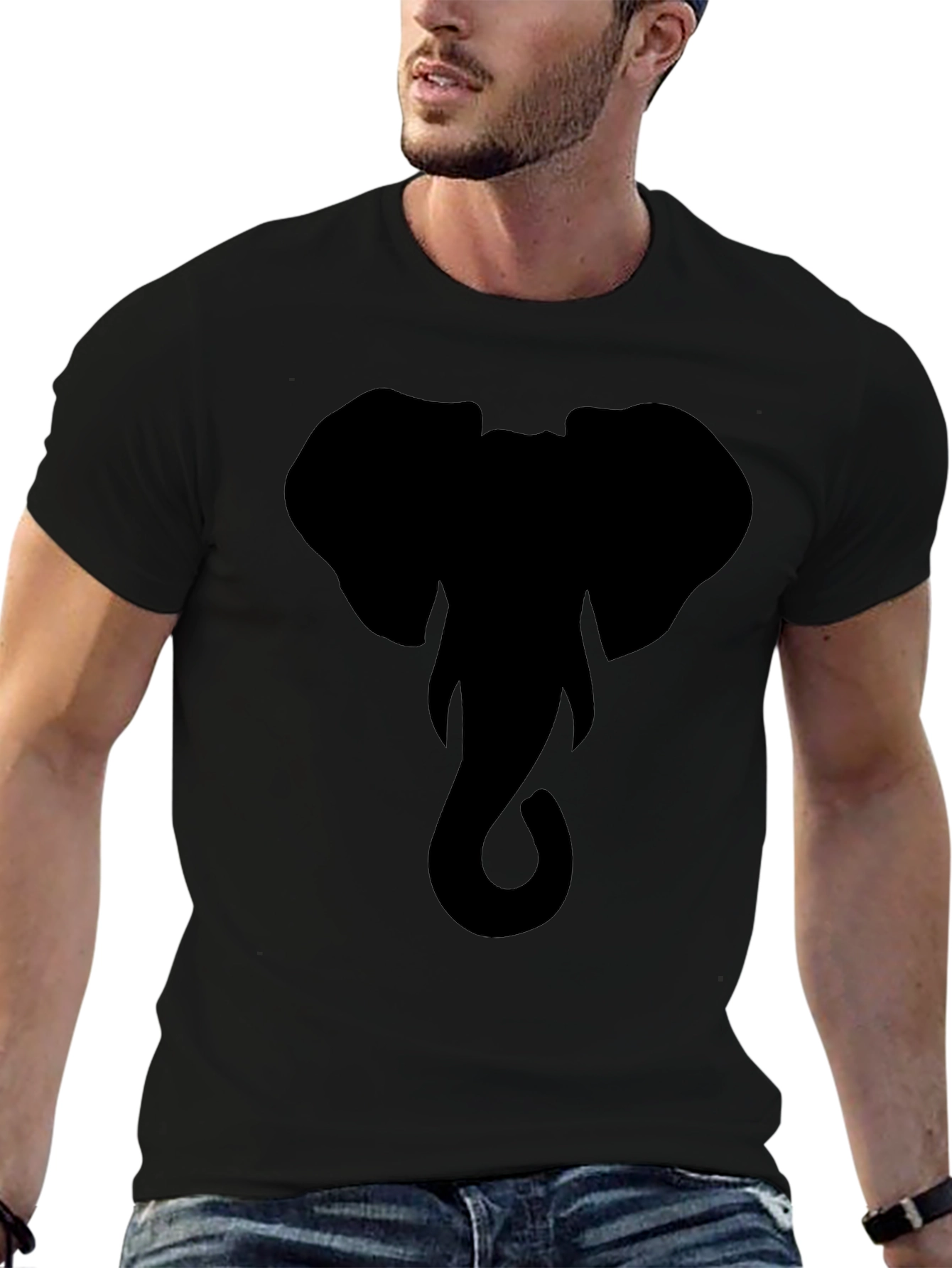 Elephant Graphic T-Shirt - Modern Black Tee