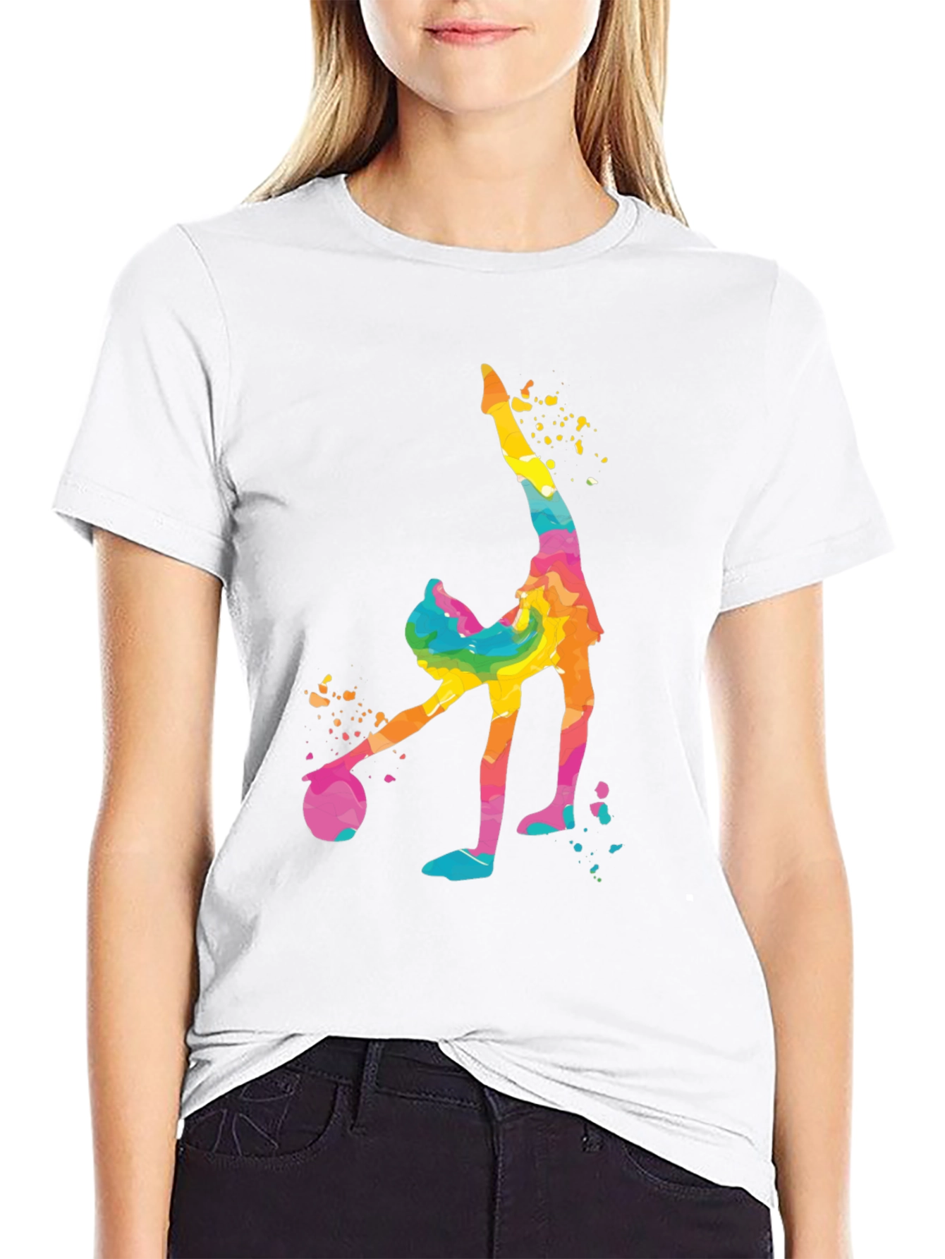 Gymnast Watercolor Graphic T-Shirt