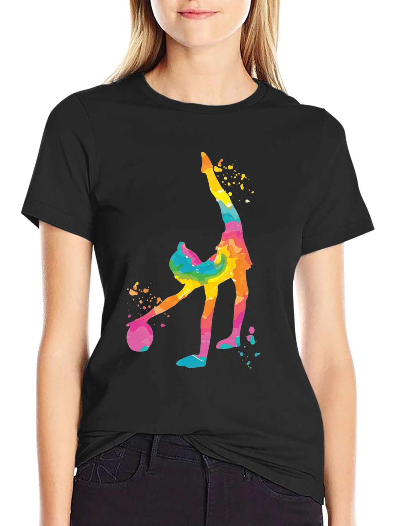 Gymnast Watercolor Graphic T-Shirt