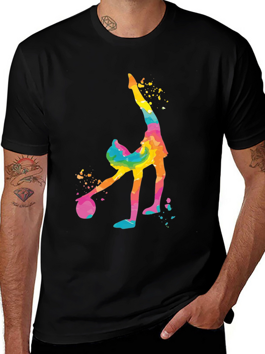 Gymnast Watercolor Graphic T-Shirt
