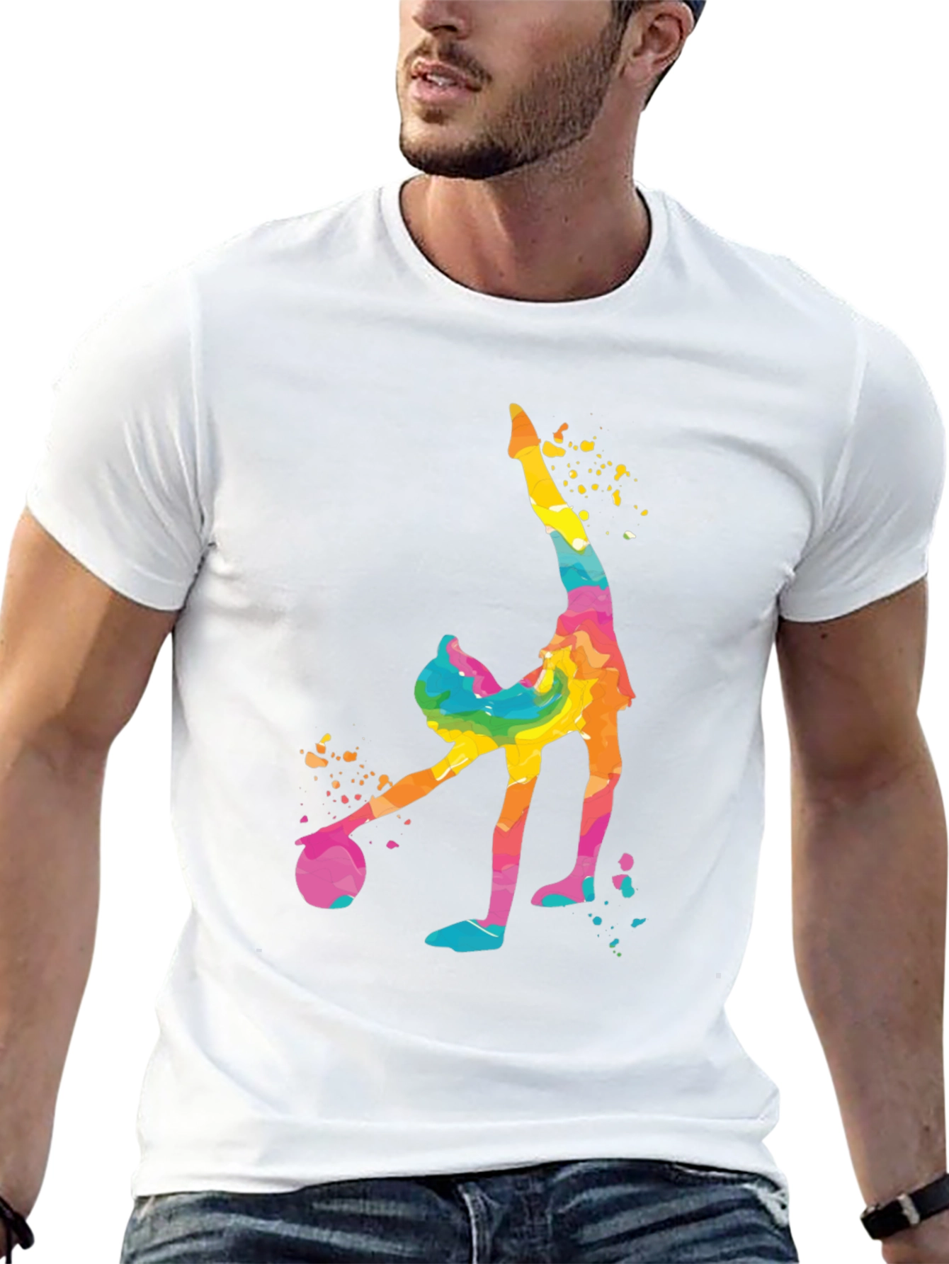 Gymnast Watercolor Graphic T-Shirt