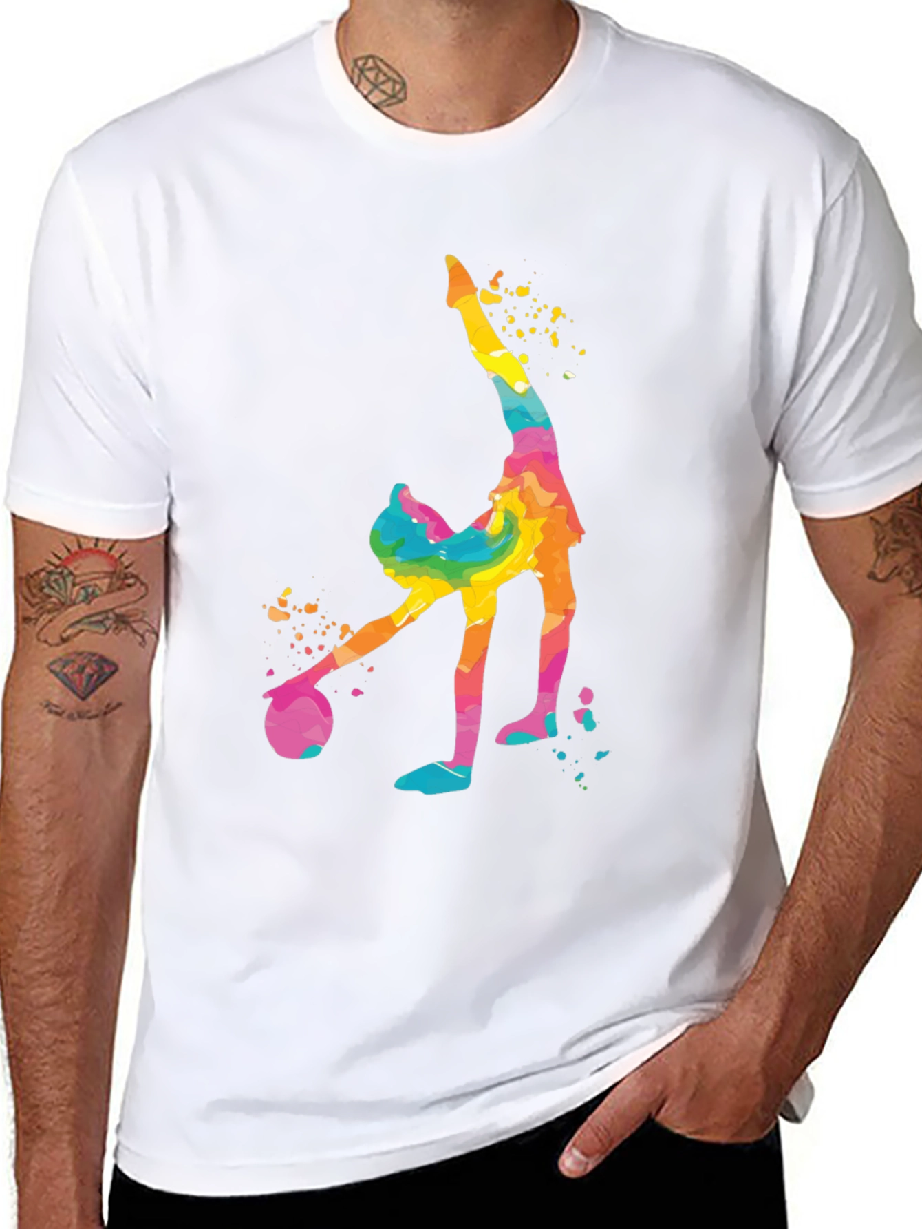 Gymnast Watercolor Graphic T-Shirt