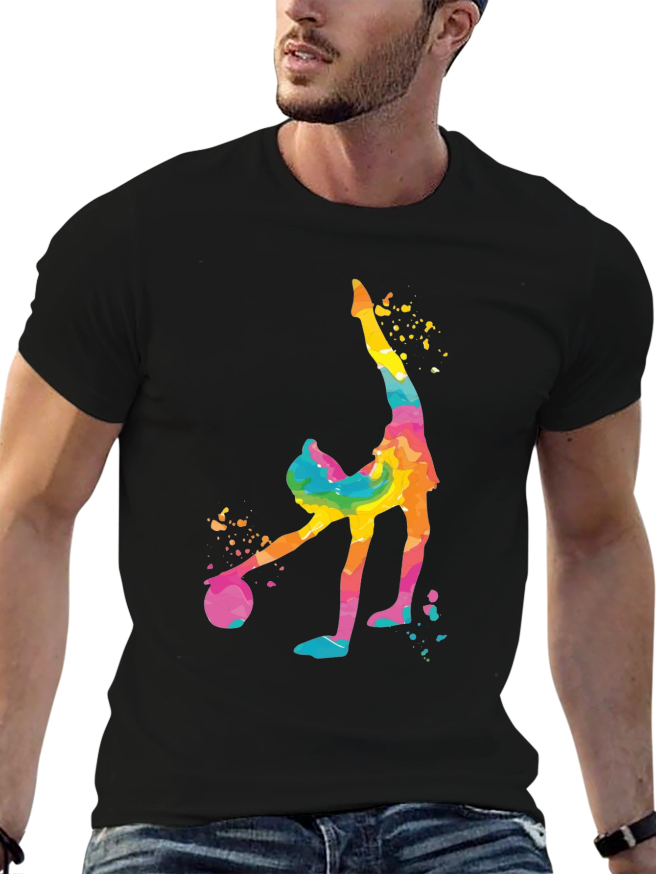Gymnast Watercolor Graphic T-Shirt