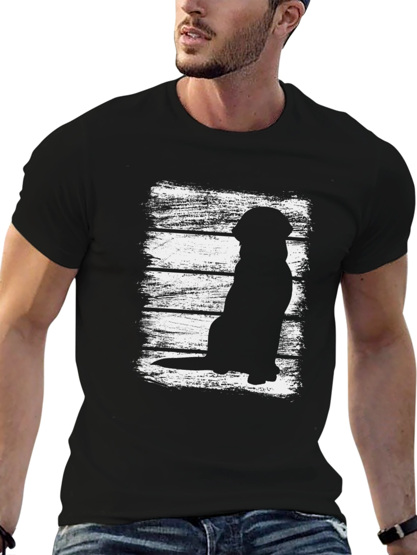 Dog Silhouette Graphic Tee - Stylish & Comfortable