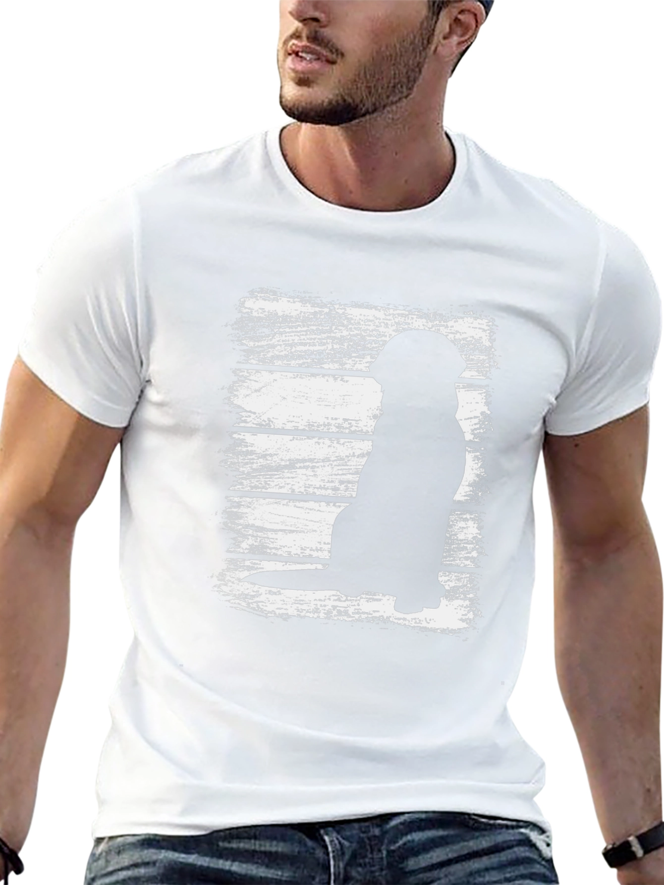 Dog Silhouette Graphic Tee - Stylish & Comfortable