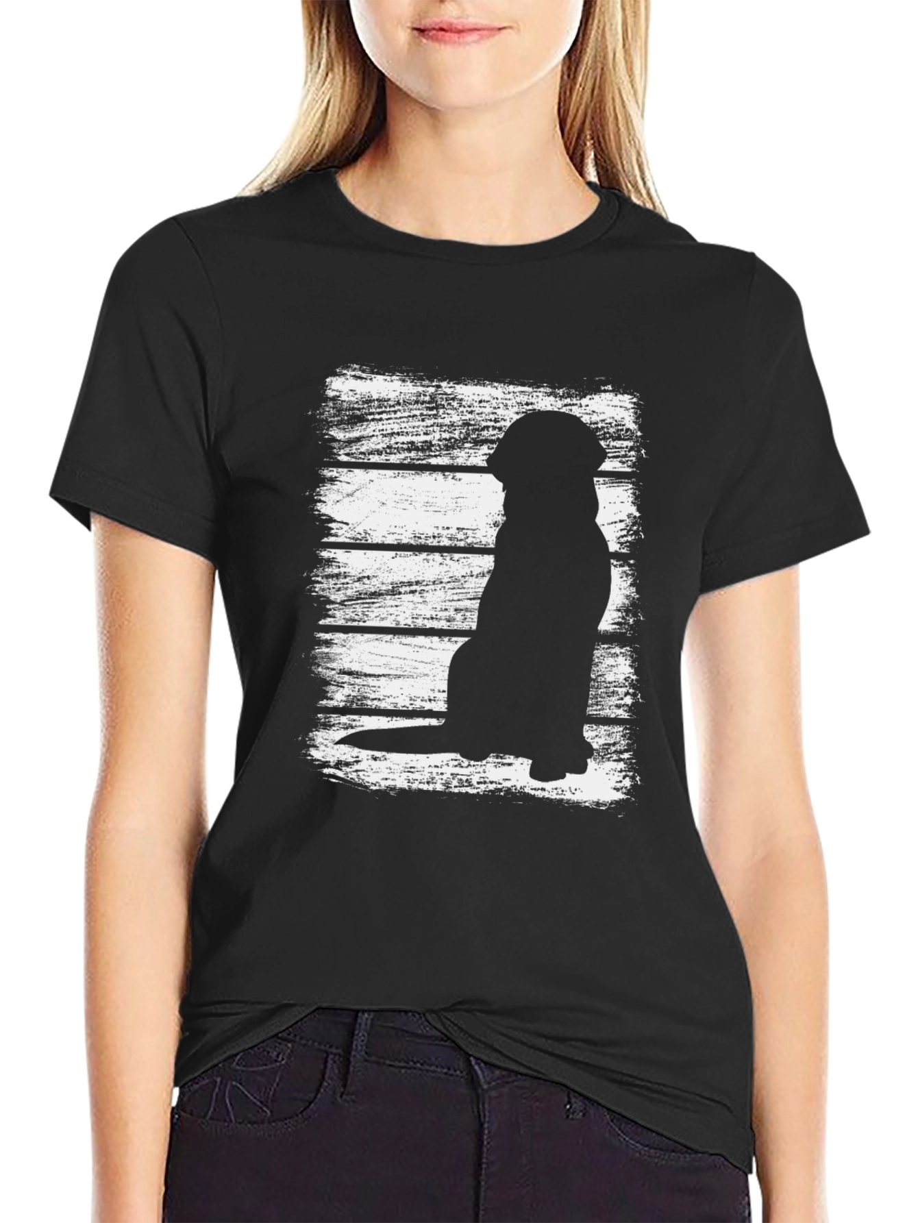 Dog Silhouette Graphic Tee - Stylish & Comfortable
