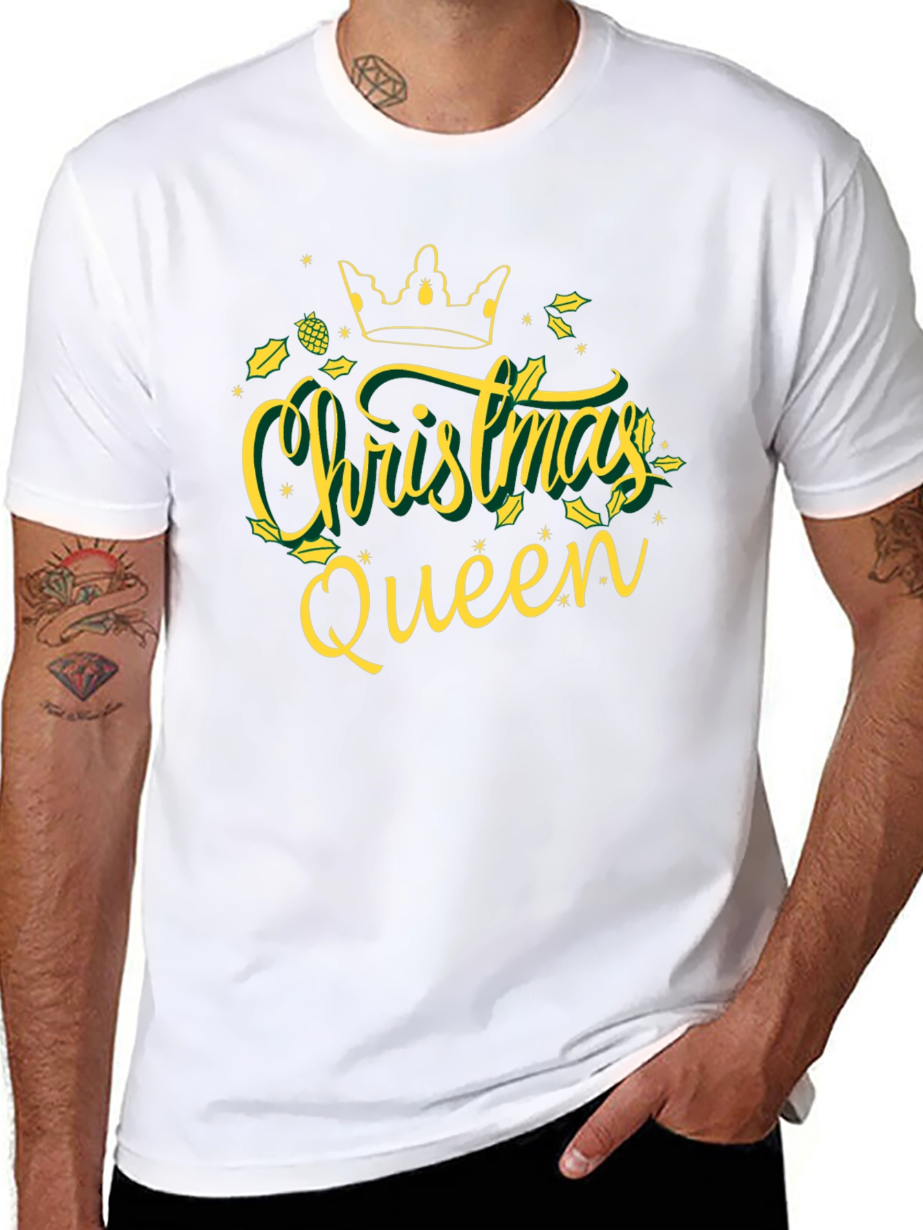 Christmas Queen Graphic Tee - Holiday Festive Shirt