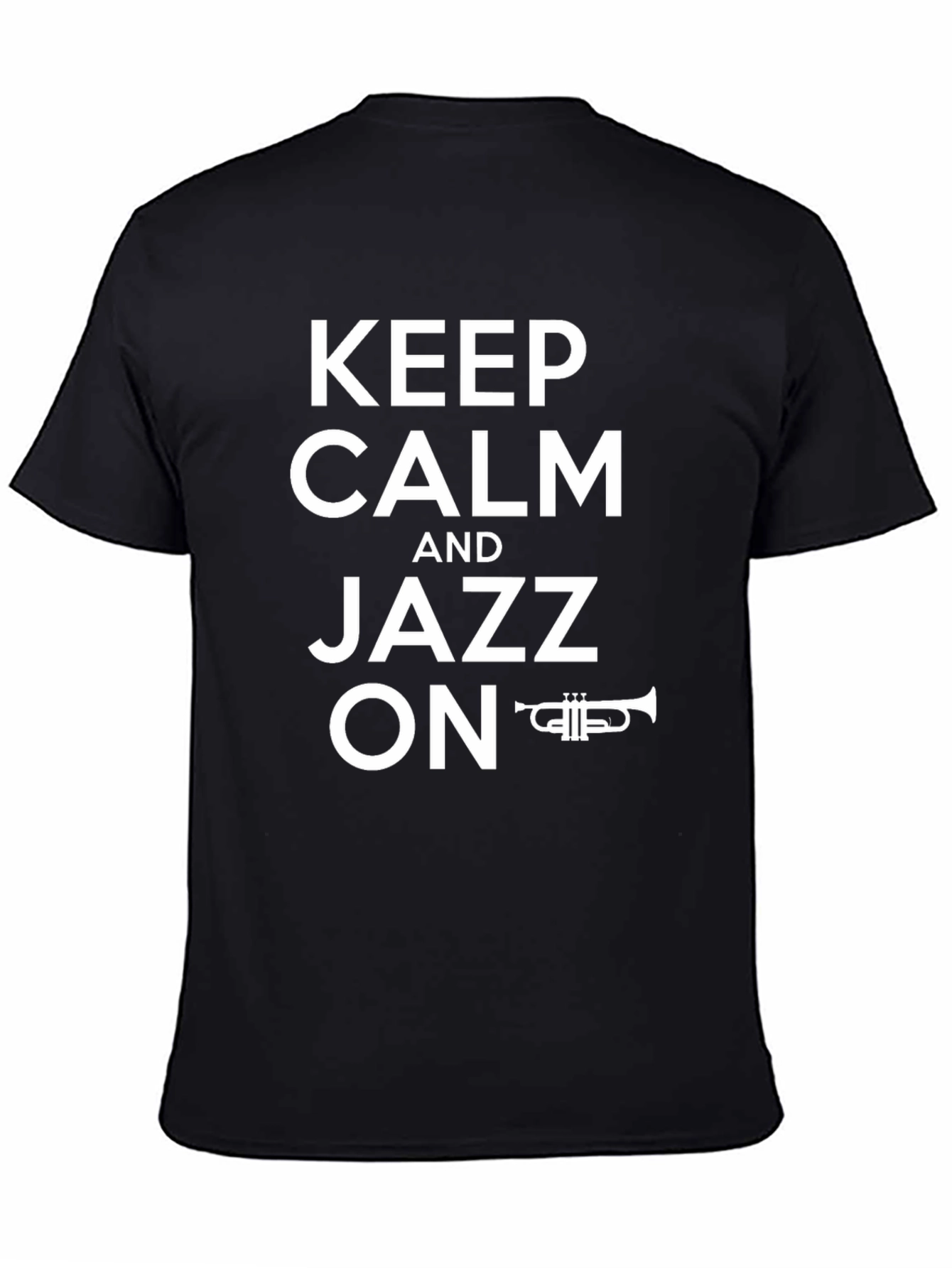 Keep Calm and Jazz On T-Shirt - Black