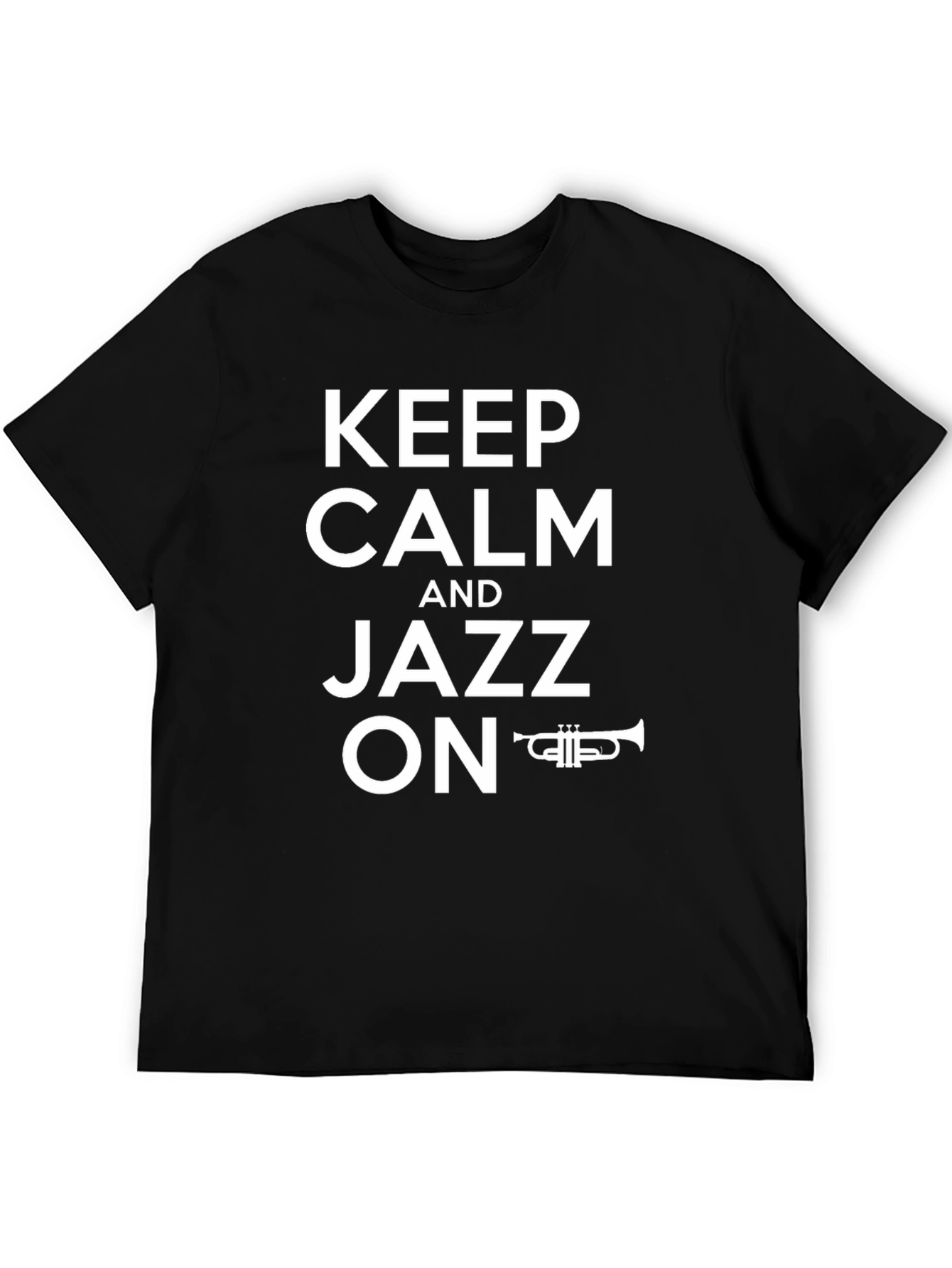 Keep Calm and Jazz On T-Shirt - Black