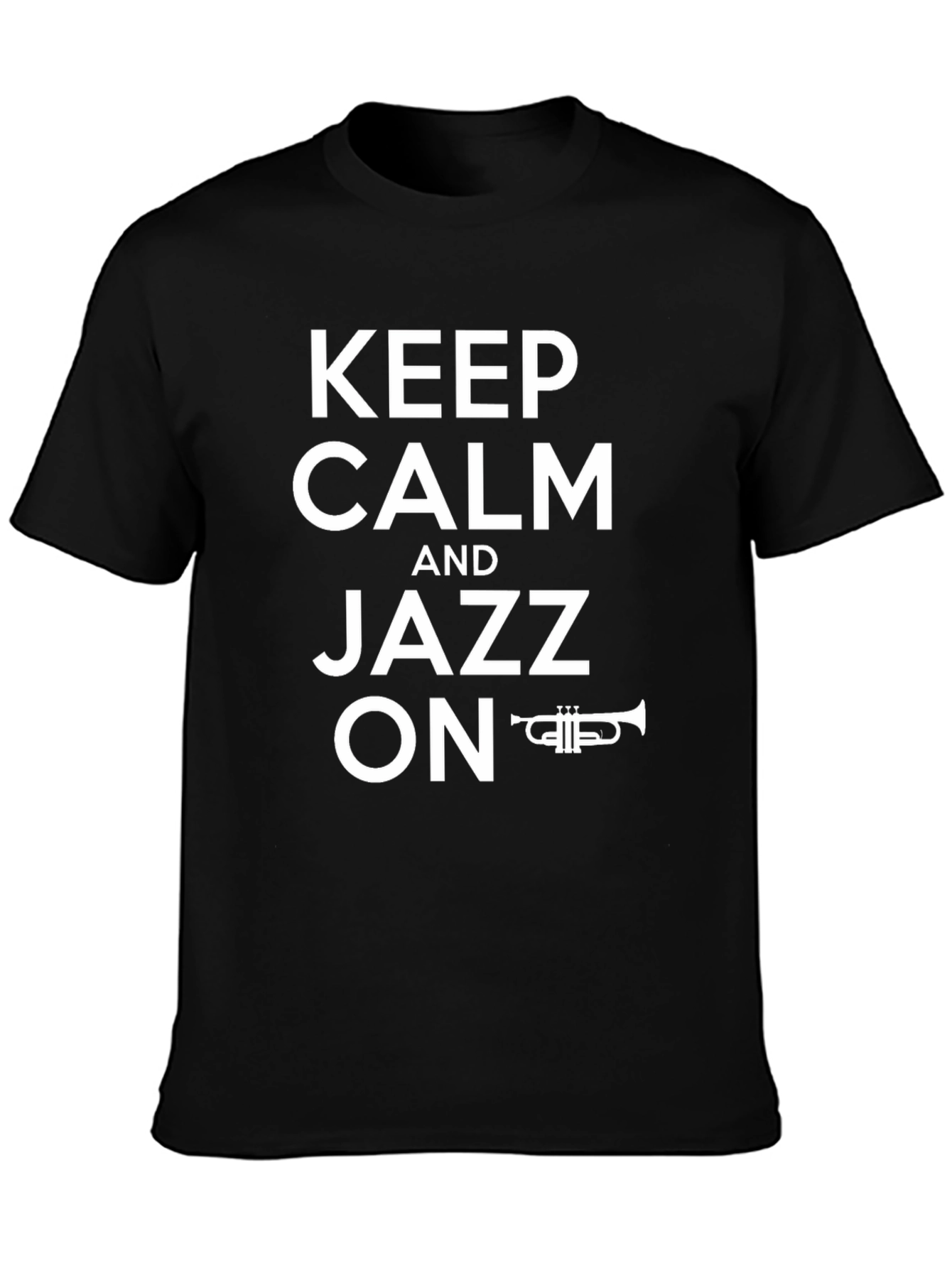 Keep Calm and Jazz On T-Shirt - Black