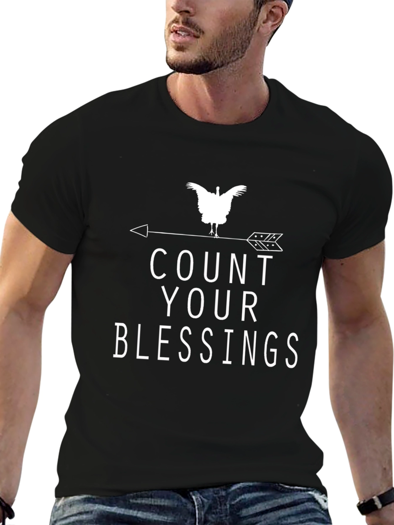 Count Your Blessings Graphic Tee - Black