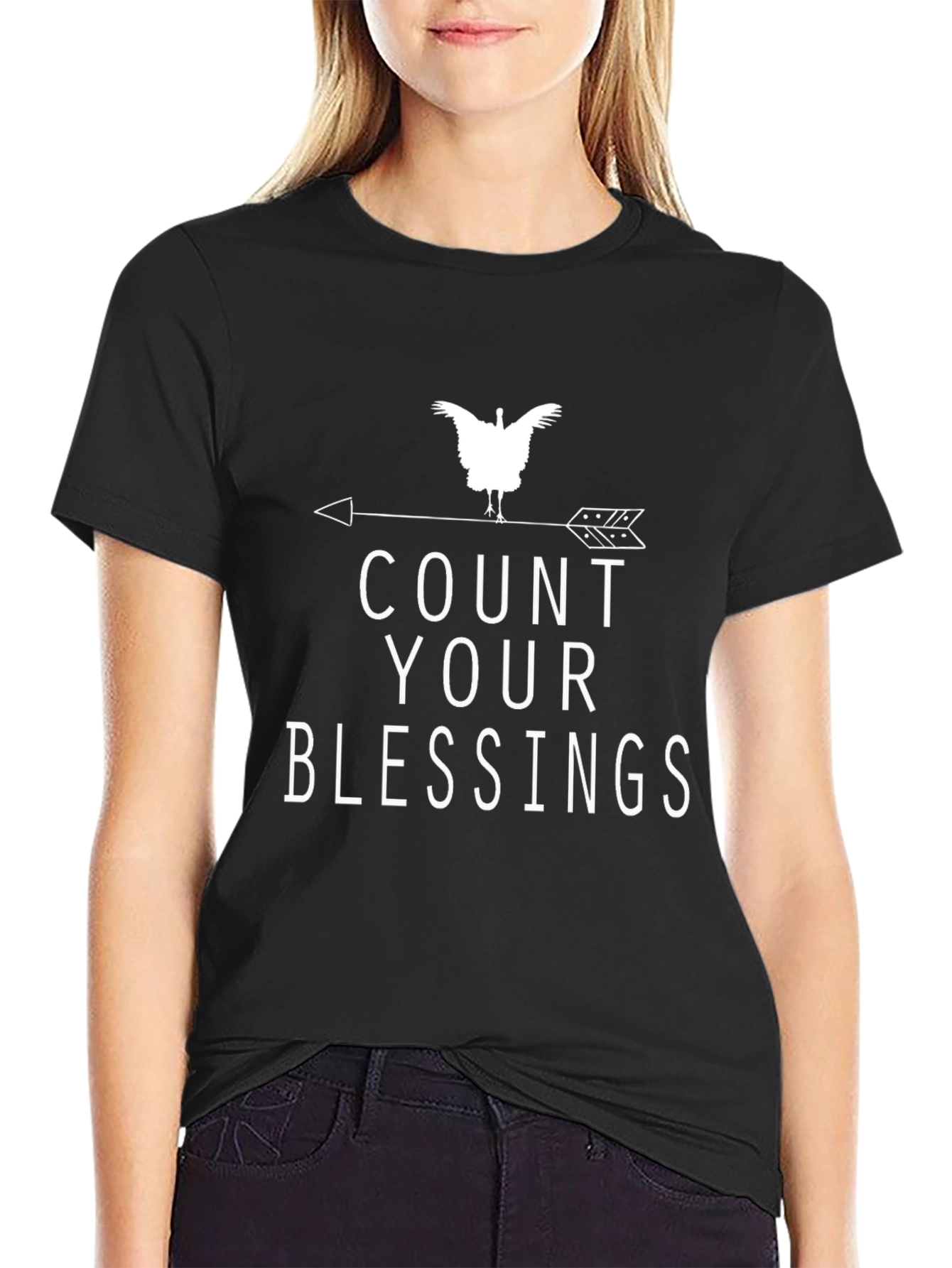 Count Your Blessings Graphic Tee - Black