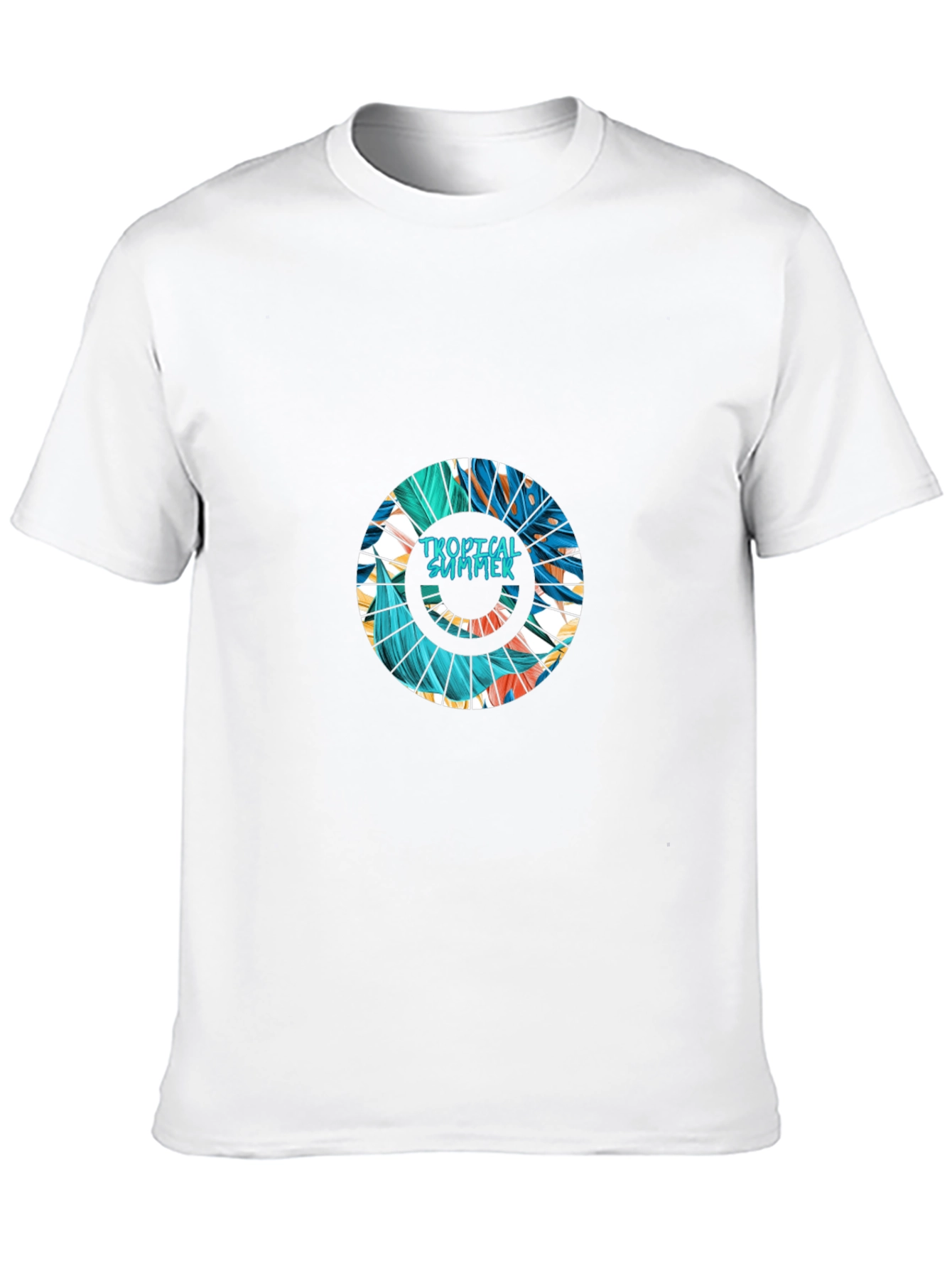Tropical Summer Graphic Black T-Shirt
