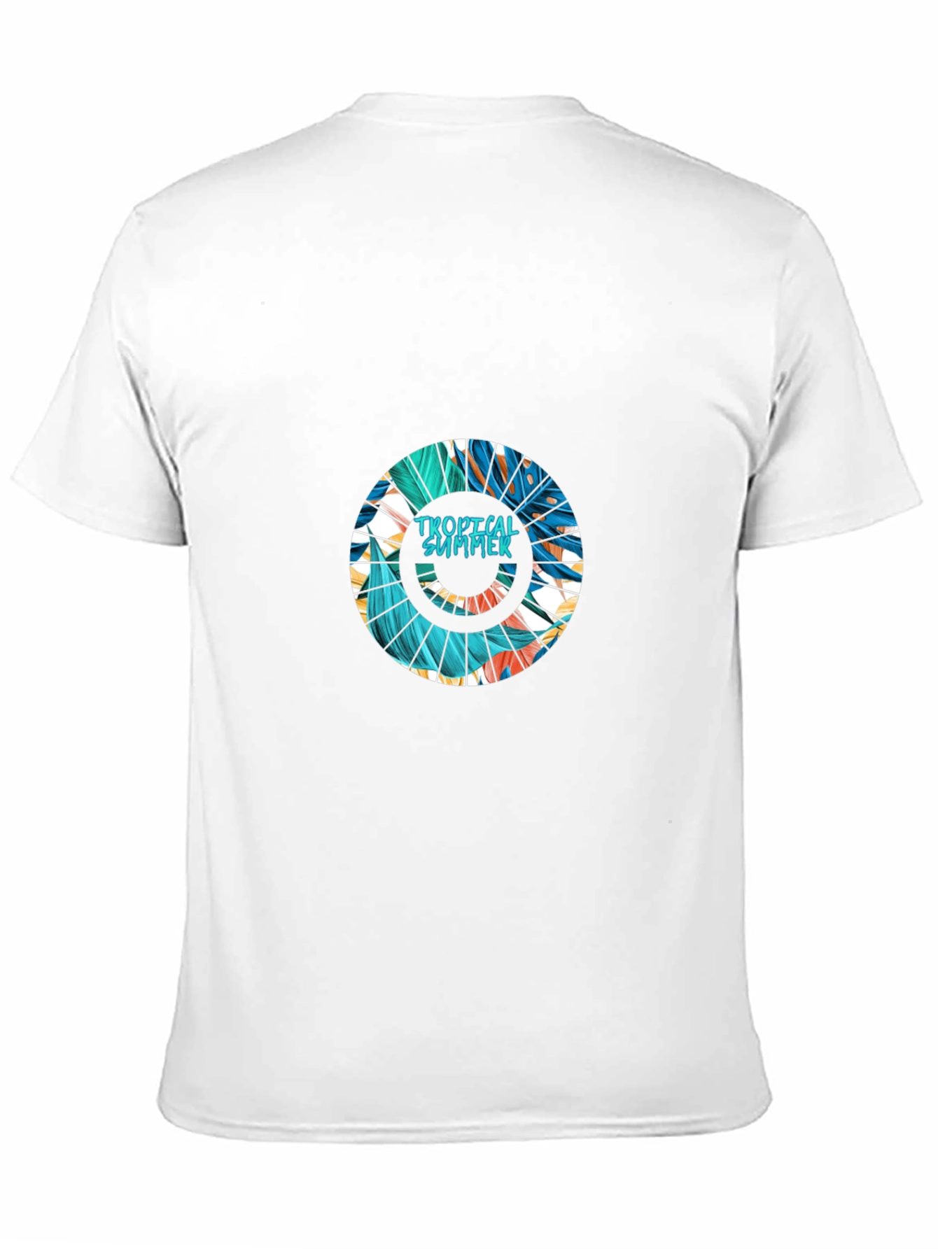 Tropical Summer Graphic Black T-Shirt