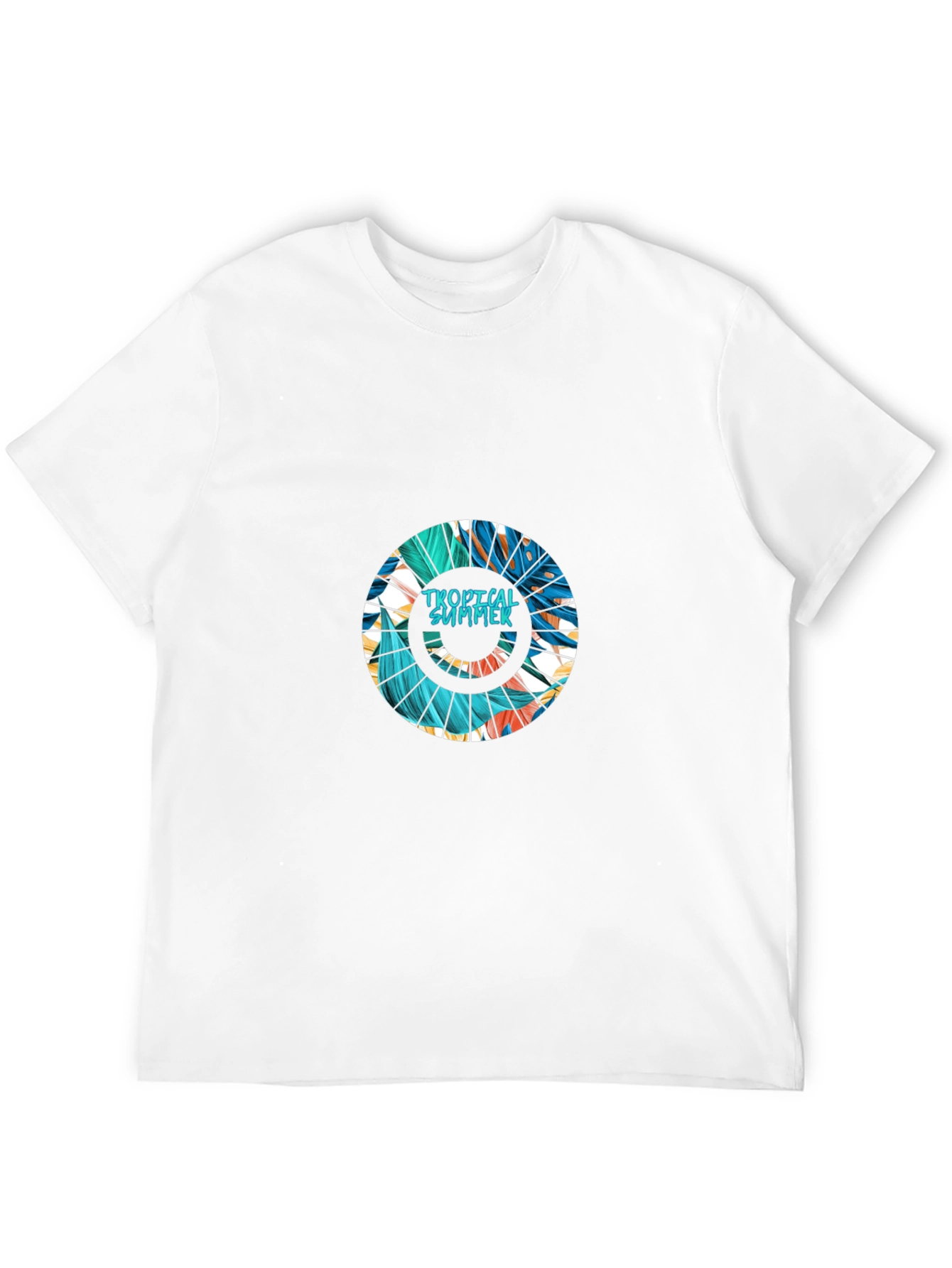 Tropical Summer Graphic Black T-Shirt