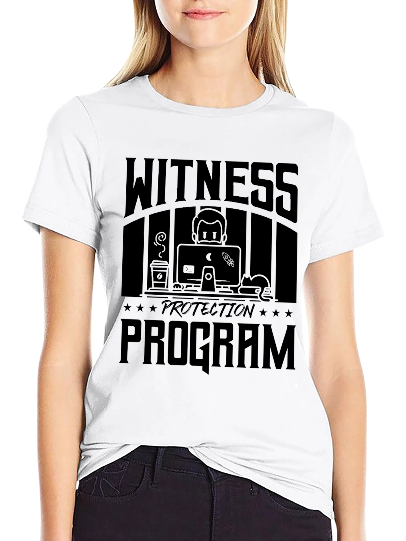 Witness Protection Program Black Graphic T-Shirt