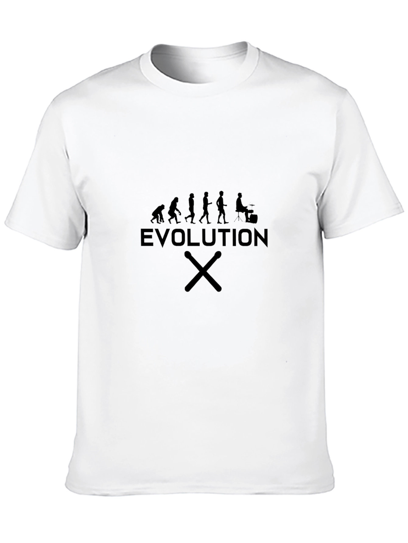 Evolution of Drumming Black T-Shirt