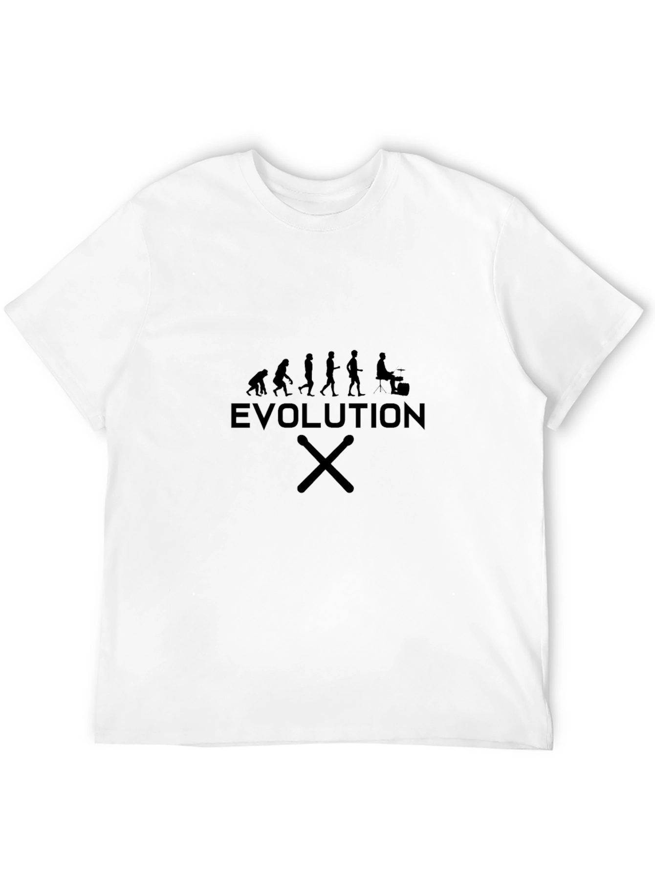 Evolution of Drumming Black T-Shirt