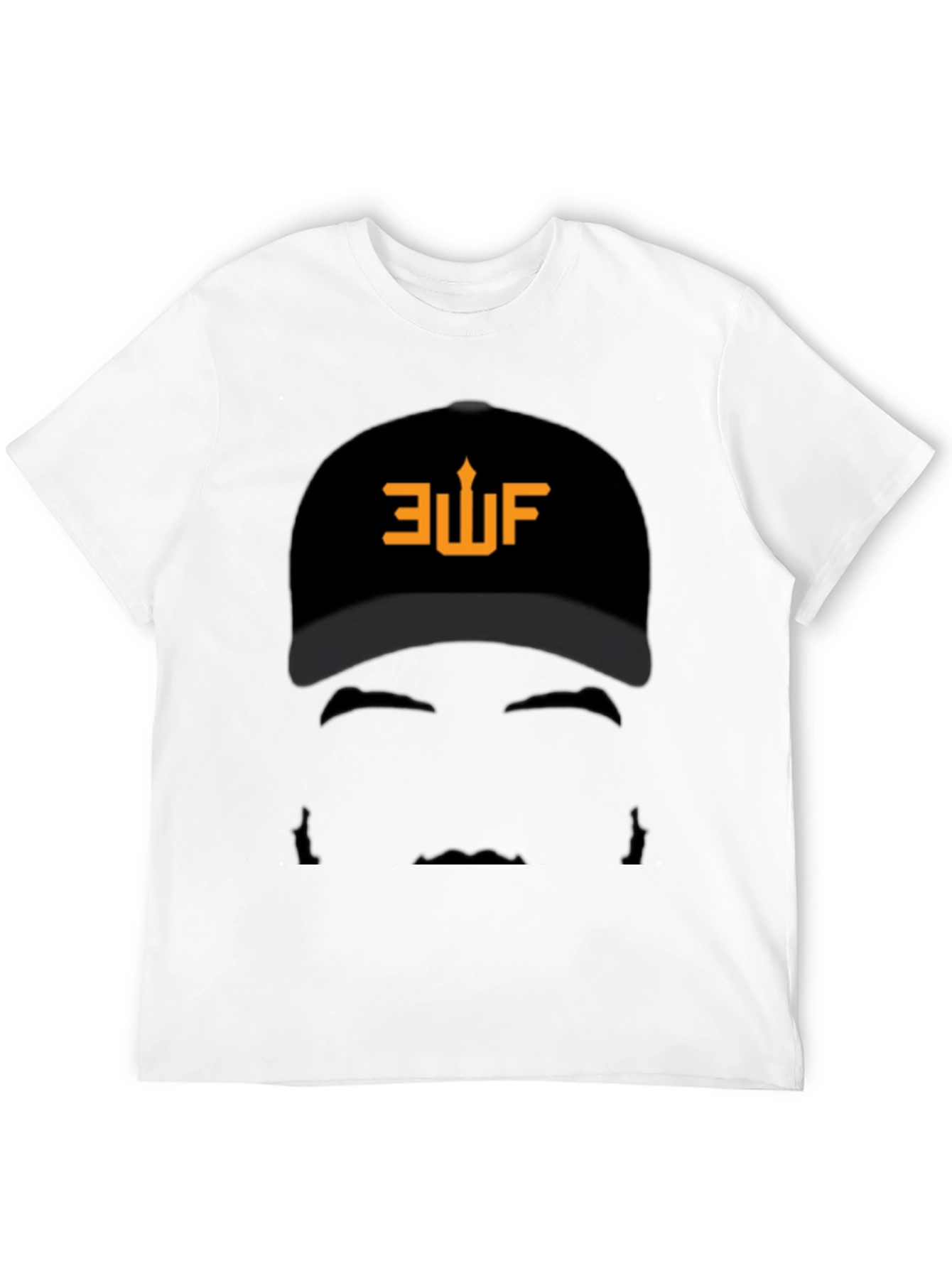 AUF Baseball Cap Graphic Black T-Shirt